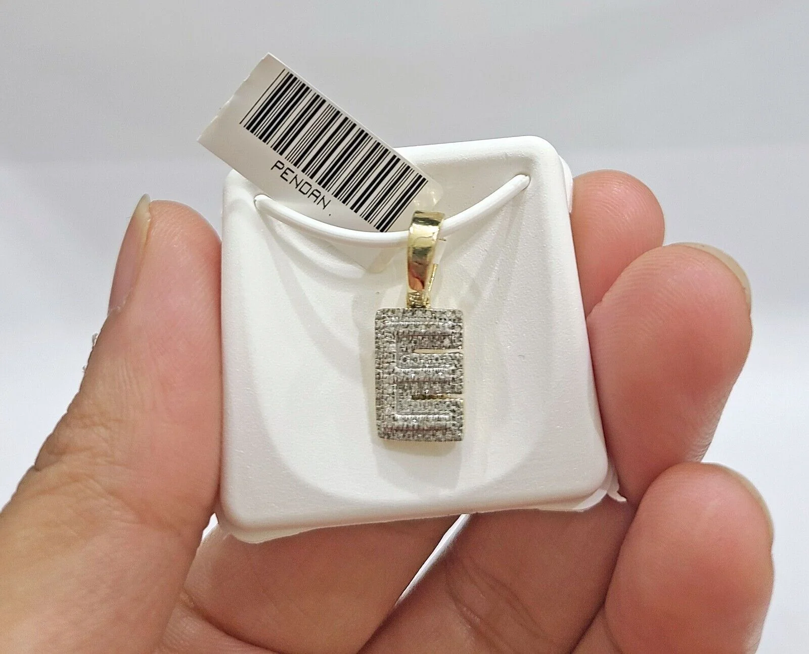 Real 10K Yellow Gold Initials Diamond Cut Charm A-Z Pendant Alphabets - Image 22
