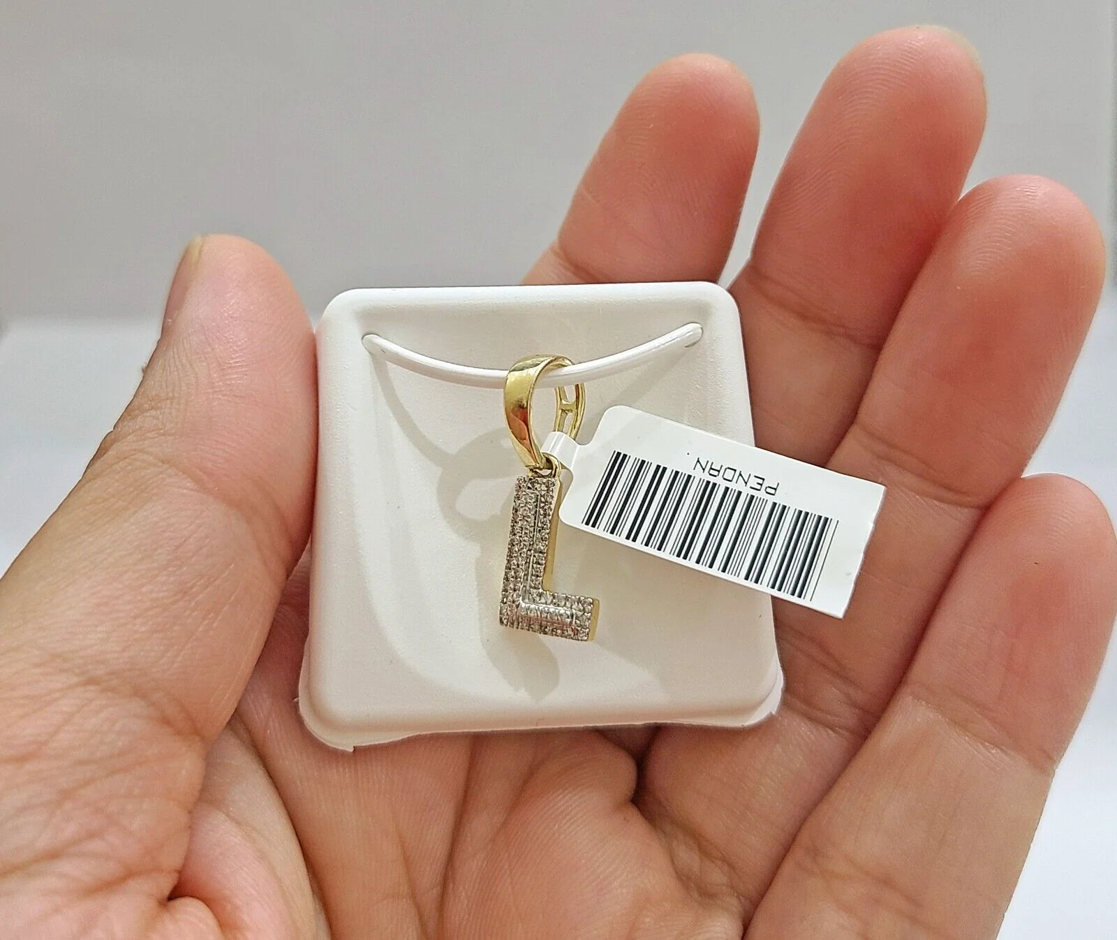 Real 10K Yellow Gold Initials Diamond Cut Charm A-Z Pendant Alphabets - Image 3