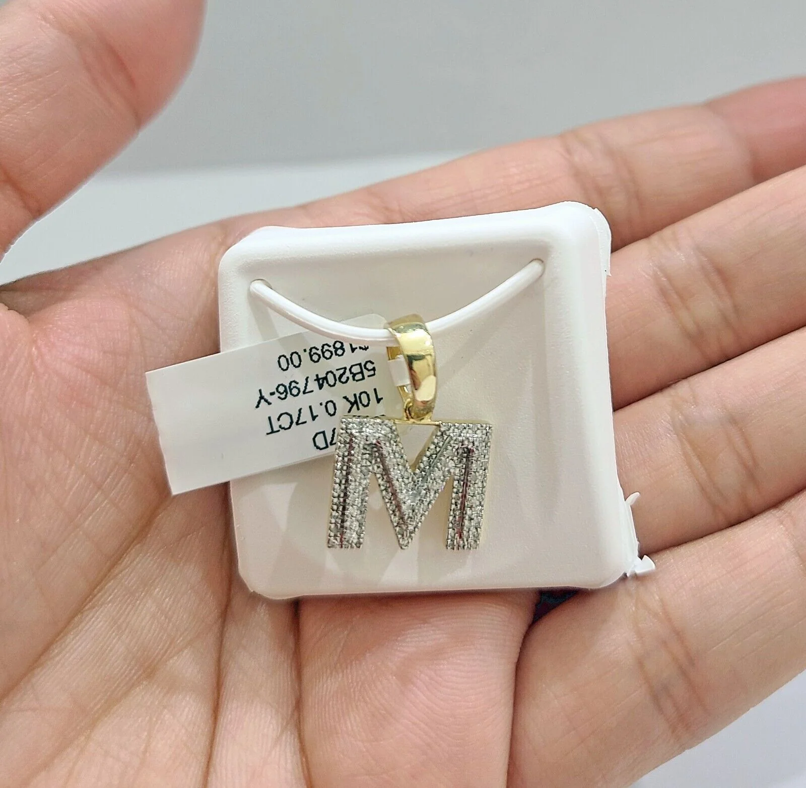 Real 10K Yellow Gold Initials Diamond Cut Charm A-Z Pendant Alphabets - Image 4