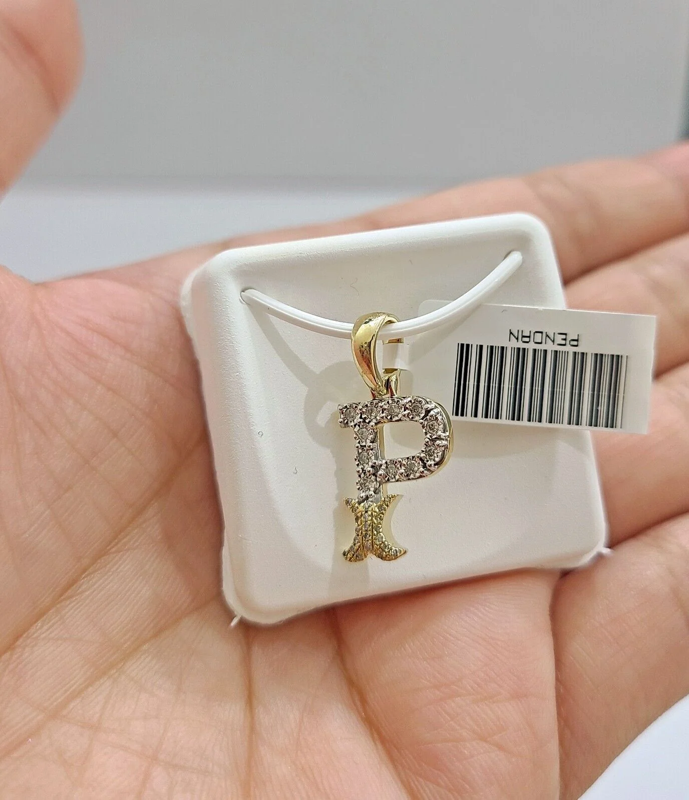 Real 10K Yellow Gold Initials Diamond Cut Charm A-Z Pendant Alphabets - Image 7
