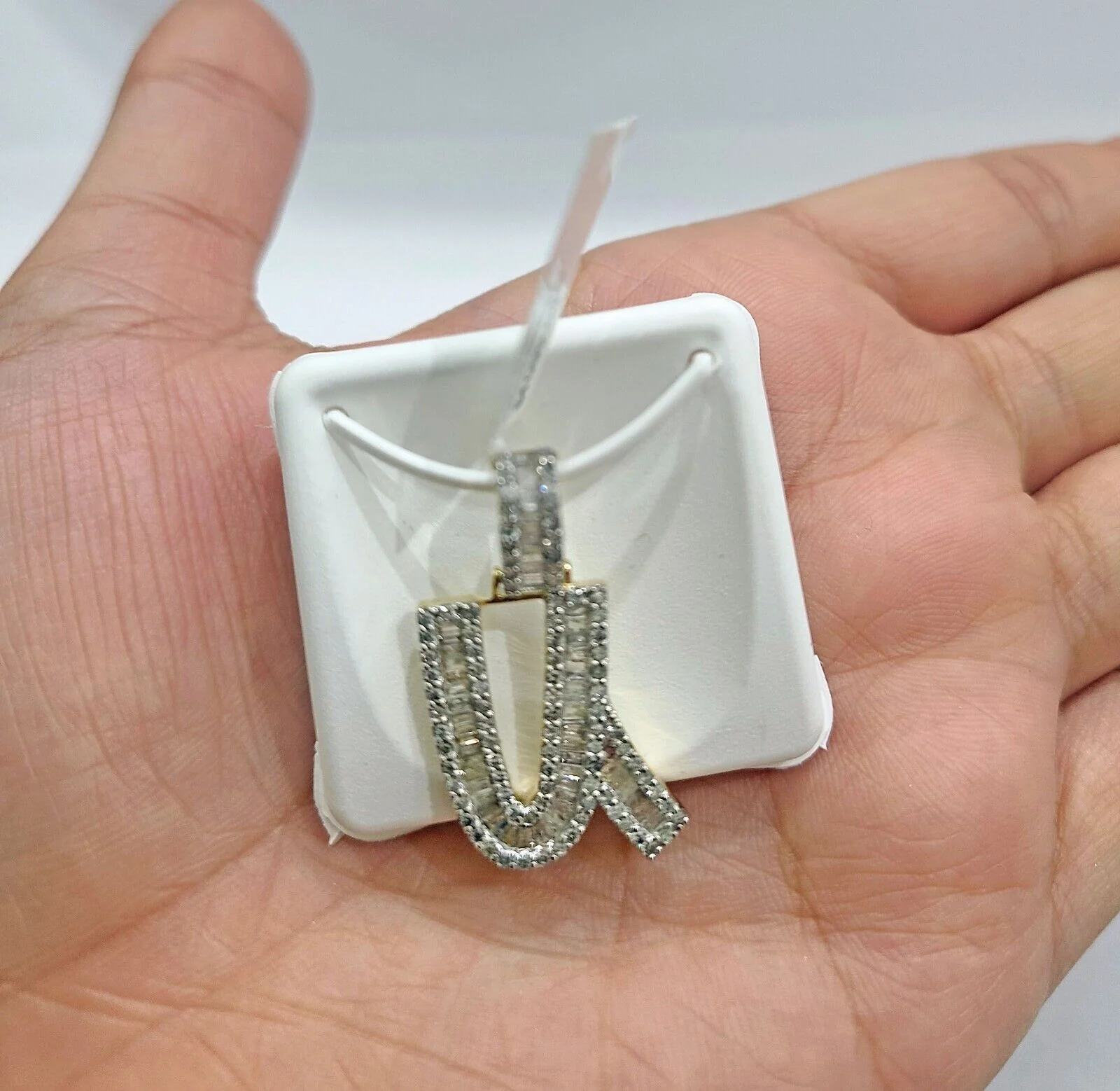 Real 10K Yellow Gold Initials Diamond Cut Charm A-Z Pendant Alphabets - Image 13