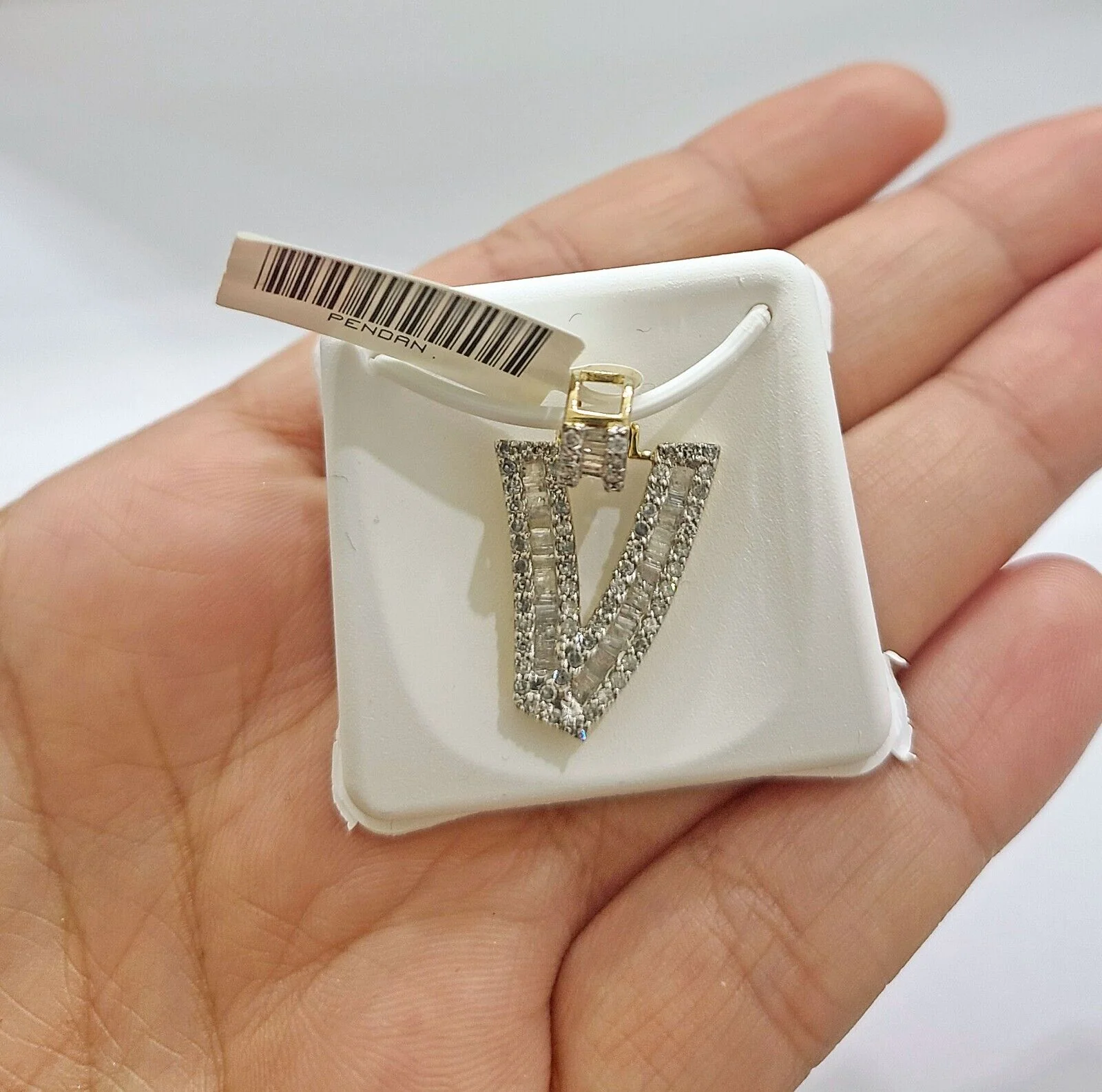 Real 10K Yellow Gold Initials Diamond Cut Charm A-Z Pendant Alphabets - Image 14
