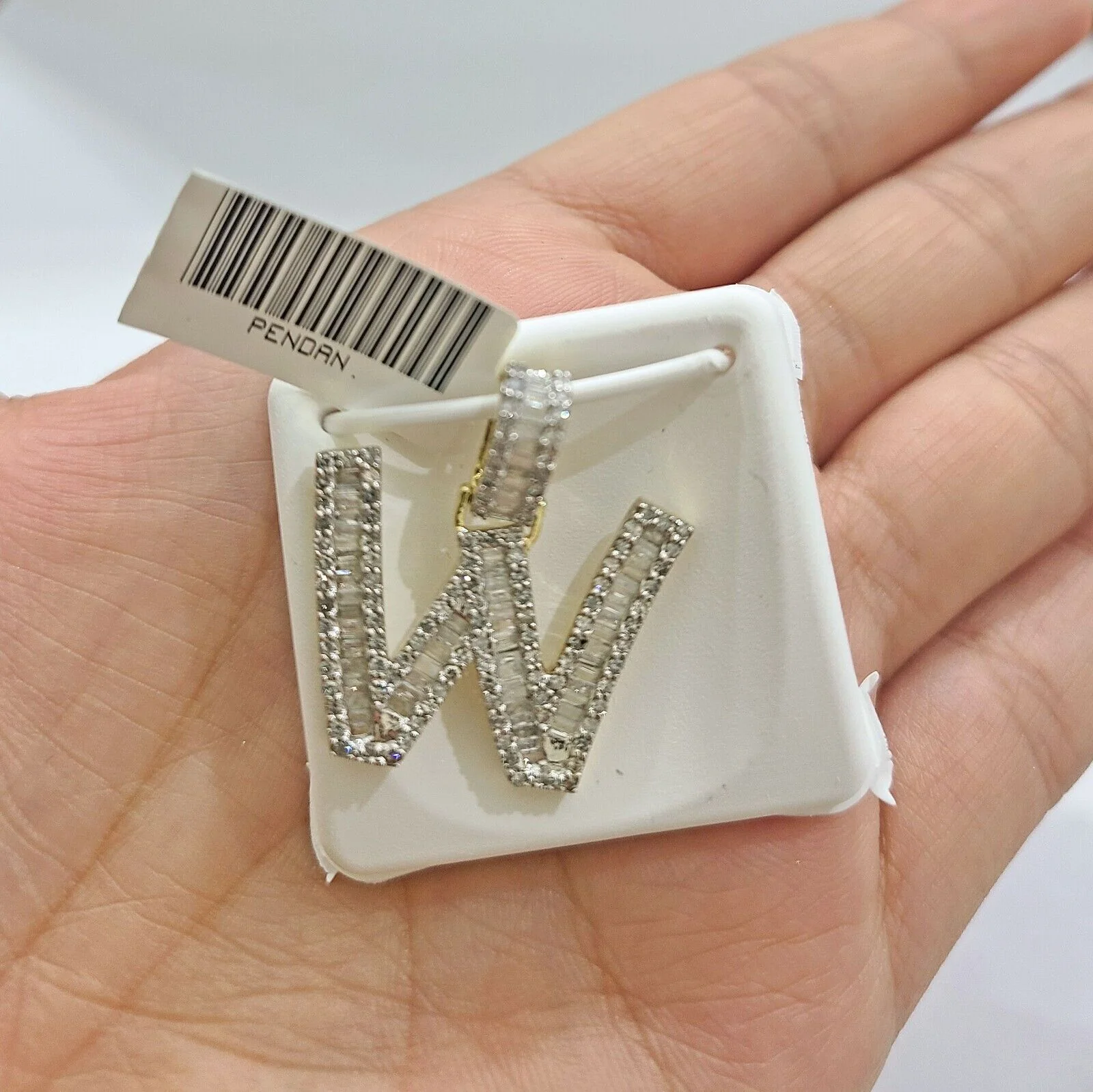 Real 10K Yellow Gold Initials Diamond Cut Charm A-Z Pendant Alphabets - Image 15