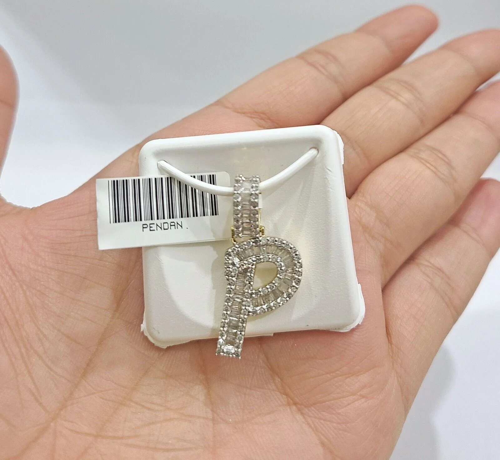 Real 10K Yellow Gold Initials Diamond Cut Charm A-Z Pendant Alphabets - Image 7