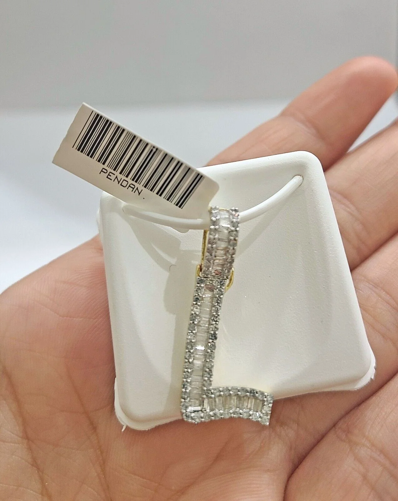 Real 10K Yellow Gold Initials Diamond Cut Charm A-Z Pendant Alphabets - Image 3