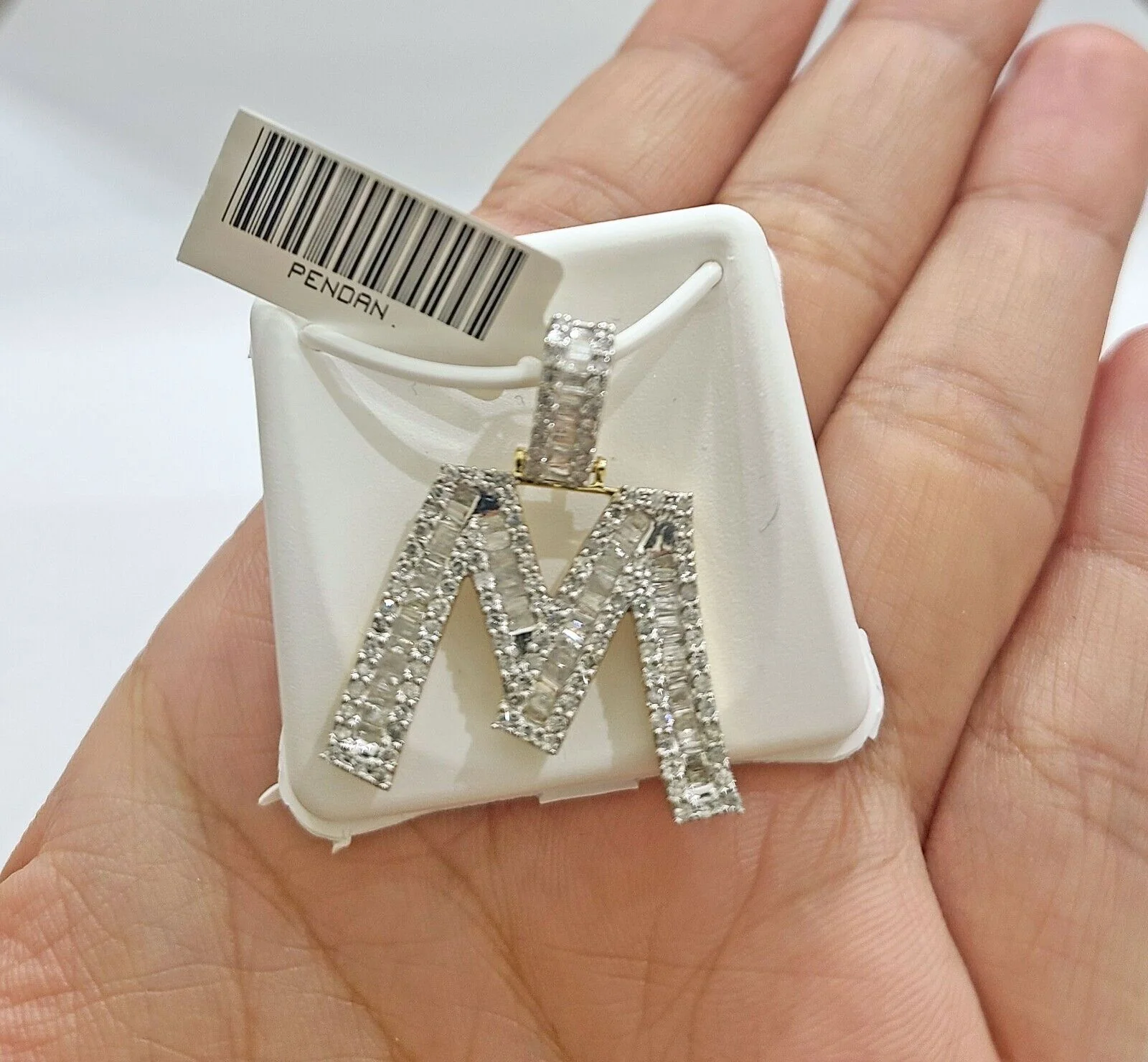 Real 10K Yellow Gold Initials Diamond Cut Charm A-Z Pendant Alphabets - Image 4