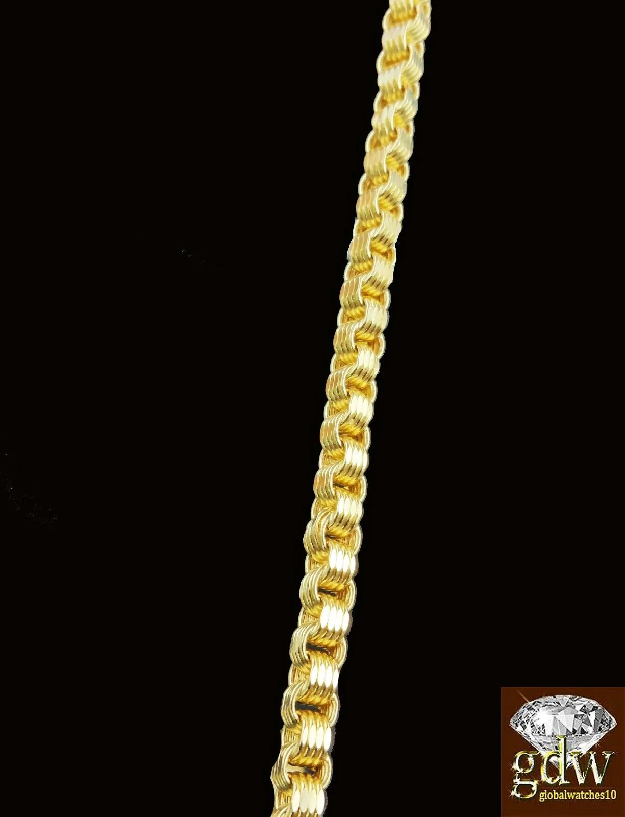 Real 10k Yellow Gold Jesus Cross Charm Pendant with 26 Inch Byzantine Chain - Image 6