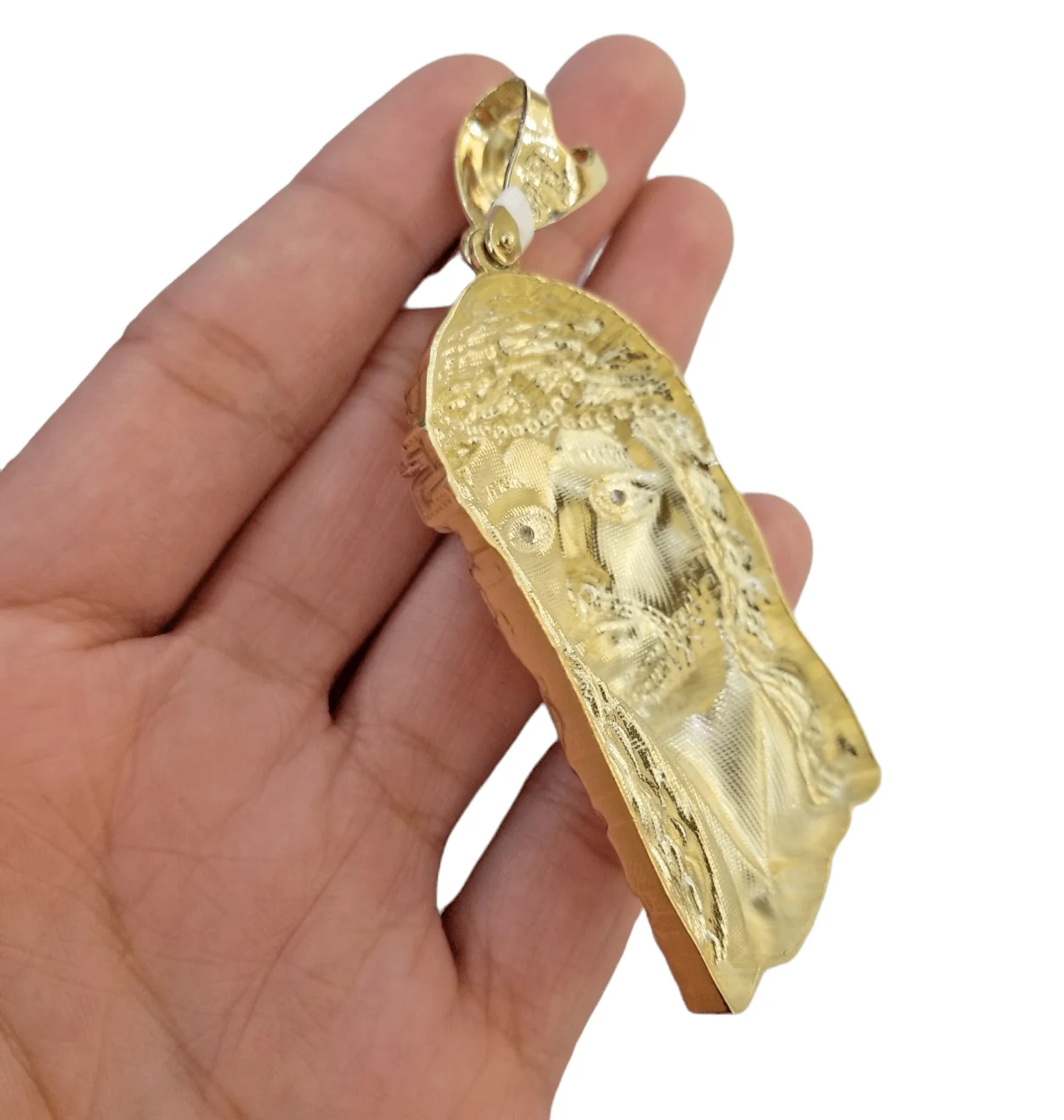 Real 10K Yellow Gold Jesus Pendent Charm 3" Inch  10kt Jesus Head - Image 4