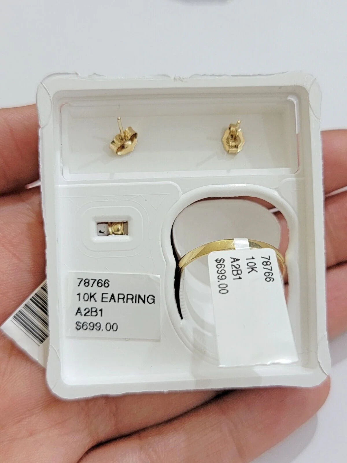 Real 10k Yellow Gold Ladies earring ring and pendant Purple heart Amethyst set All Sizes - Image 4
