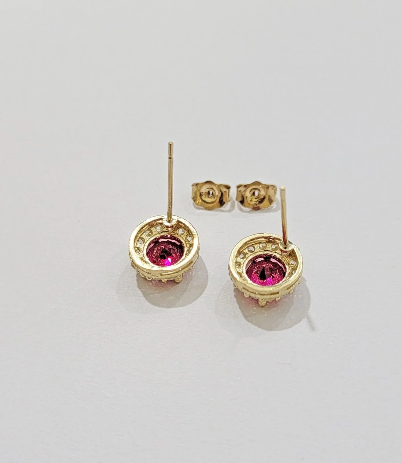 Real 10k Yellow Gold Ladies earring ring and pendant Purple heart Amethyst set All Sizes - Image 5