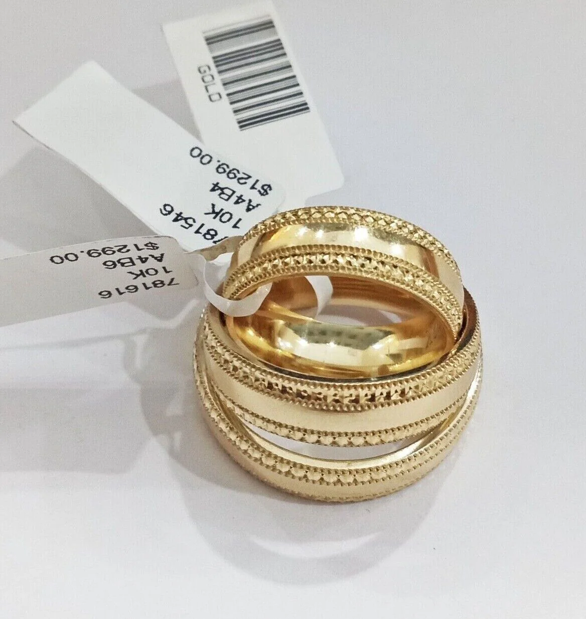 Real 10k Yellow Gold Ladies Ring Band Wedding Band For women 10kt gold Ring Sizes 6,7,8,9,10,11 & 12 - Image 3