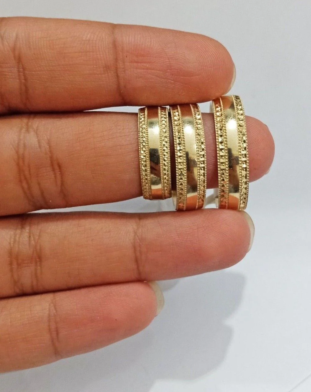 Real 10k Yellow Gold Ladies Ring Band Wedding Band For women 10kt gold Ring Sizes 6,7,8,9,10,11 & 12 - Image 6