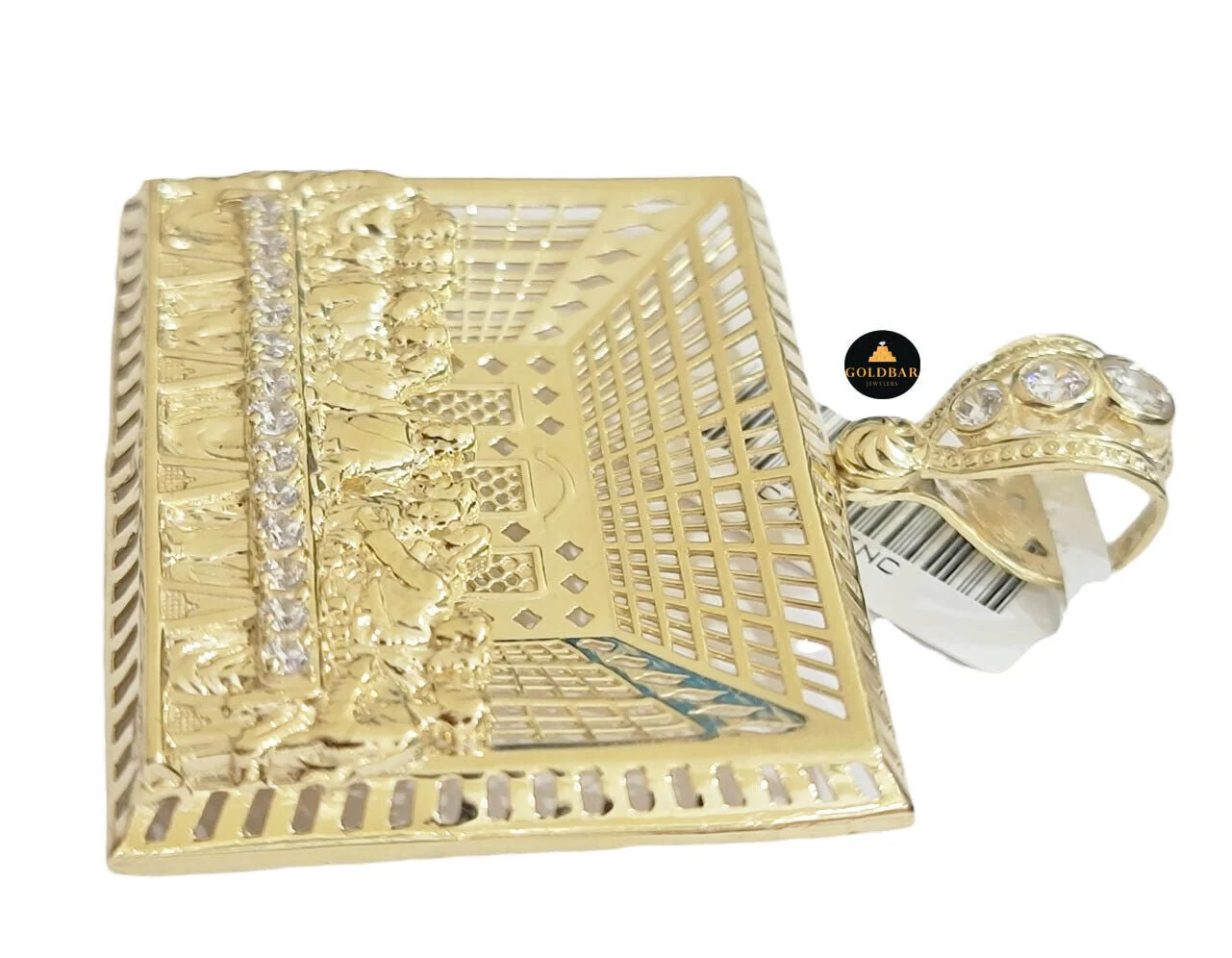 Real 10k Yellow Gold last supper Charm Pendant For Men's 2" Inch For Chain,10KT - Image 5