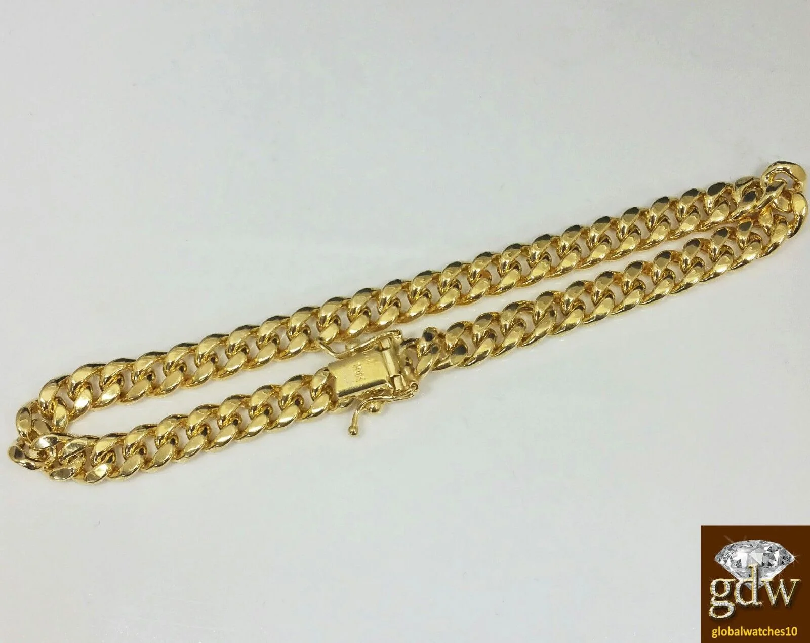 Real 10k Yellow Gold Miami Cuban Bracelet 6mm 8.5" Box Lock - Image 2