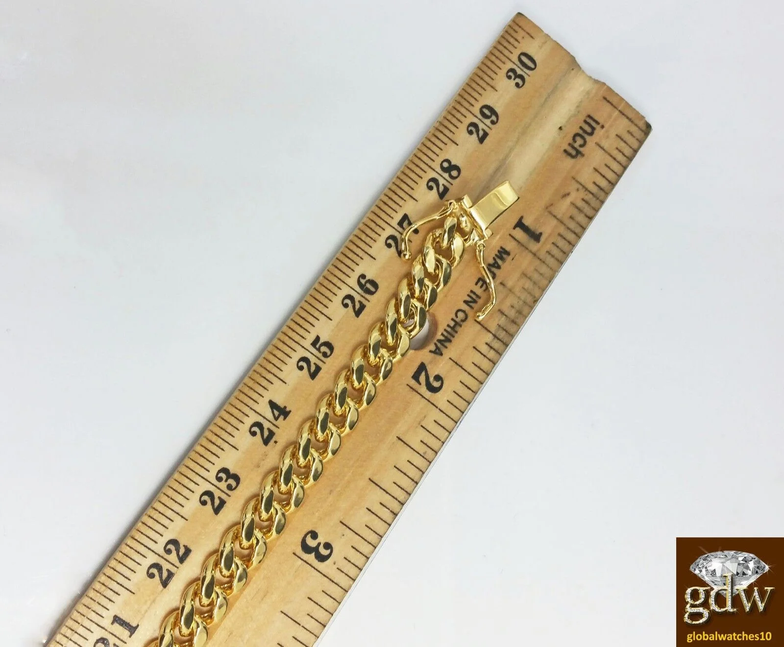 Real 10k Yellow Gold Miami Cuban Bracelet 6mm 8.5" Box Lock - Image 5