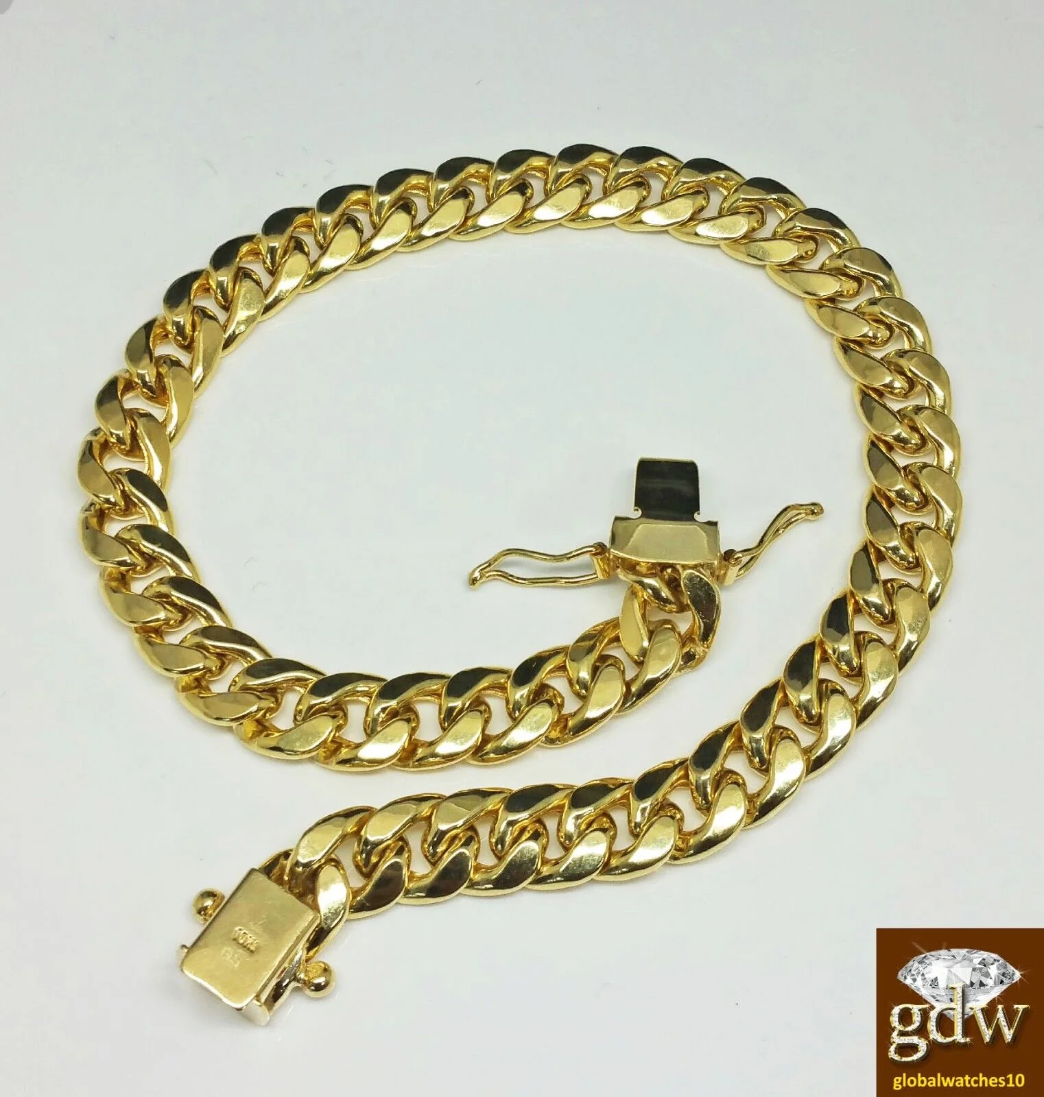 Real 10k Yellow Gold Miami Cuban Bracelet 7mm 8 Inch Unisex Box Lock - Image 3
