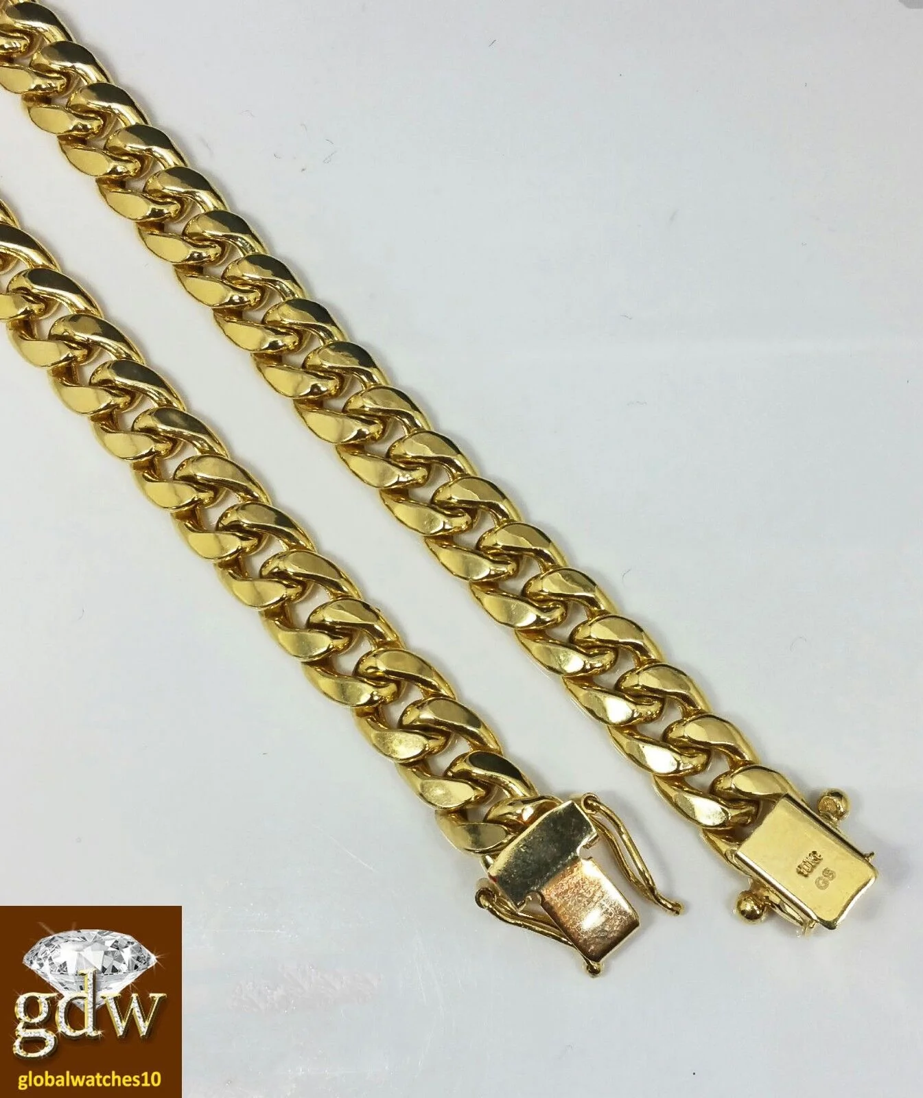Real 10k yellow Gold Miami Cuban Bracelet 9" Inch 7mm Box Lock Unisex - Image 3
