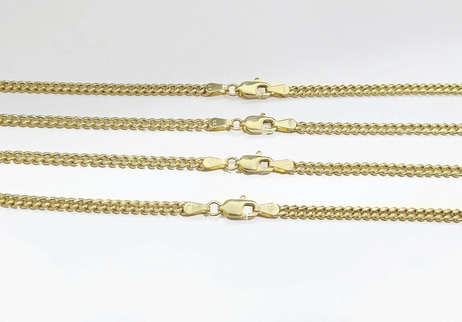 Real 10K Yellow Gold Miami Cuban Chain 4mm Necklace  18-24" Inches Lobster 10kt - Image 3