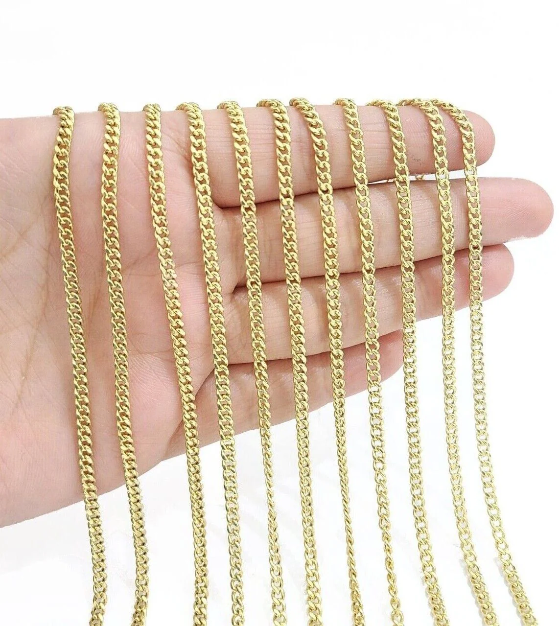 Real 10K Yellow Gold Miami Cuban Chain 4mm Necklace  18-24" Inches Lobster 10kt - Image 4