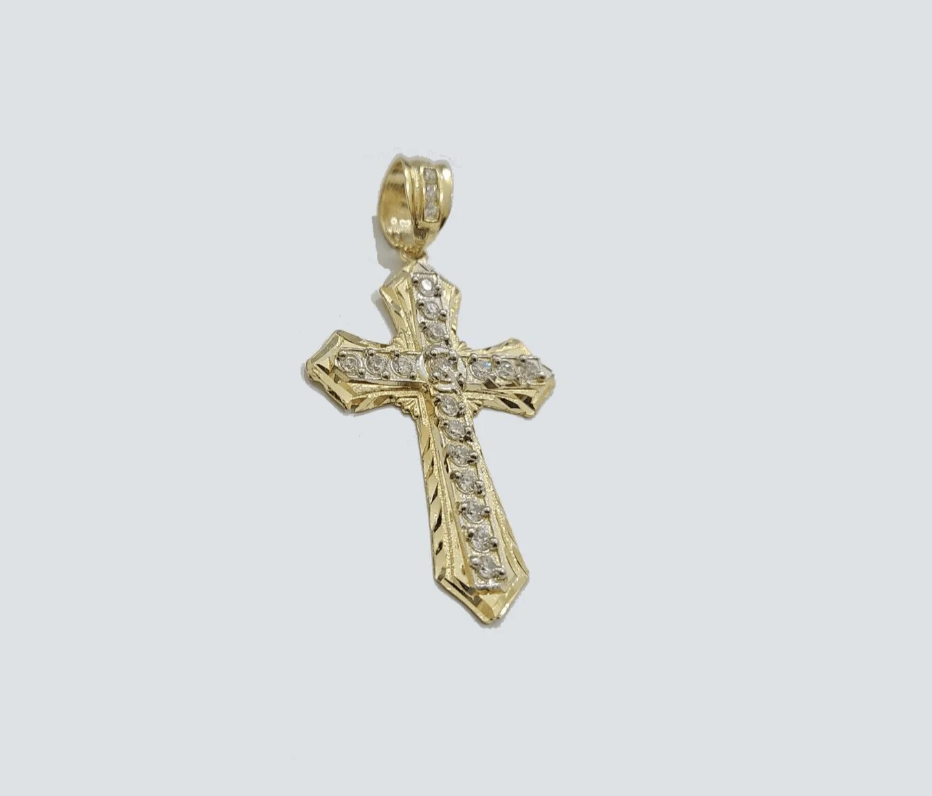 Real 10k Yellow Gold Miami Cuban Chain 5mm 20" inch Necklace Jesus Cross Charm - Image 6