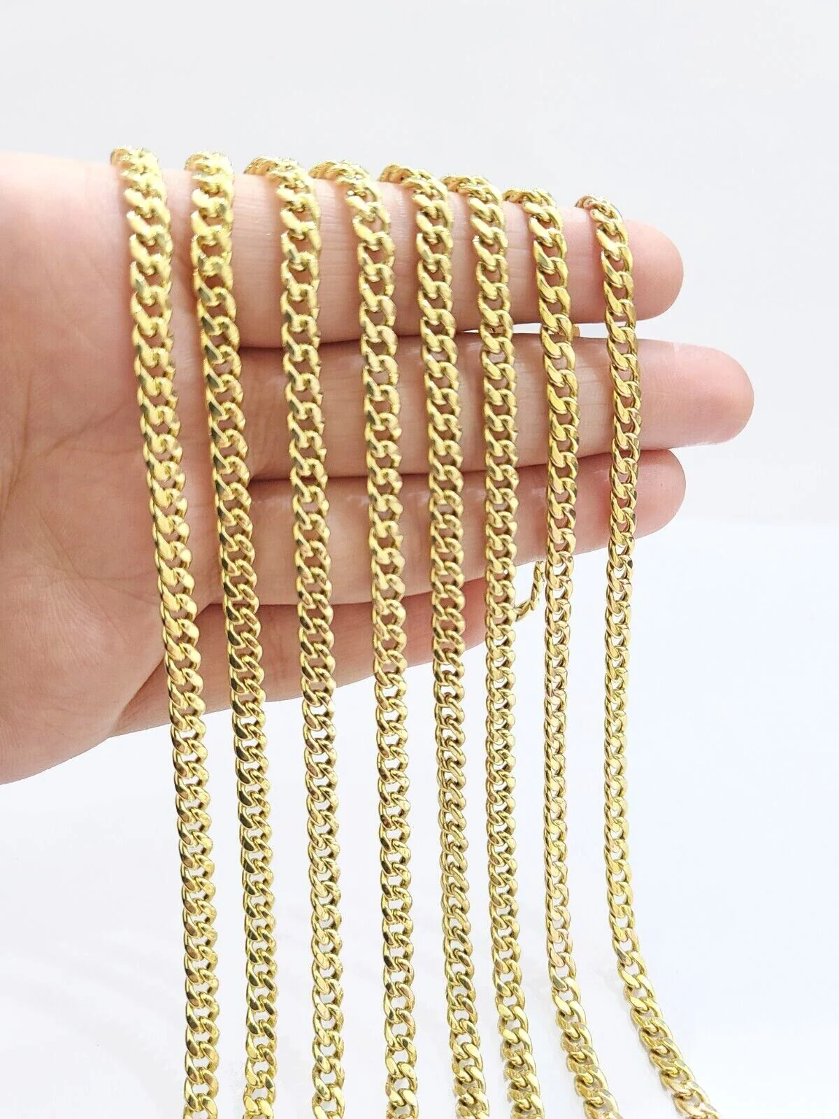 Real 10K Yellow Gold Miami Cuban Chain 5mm Necklace 18-28'' Inches Lobster 10kt - Image 2