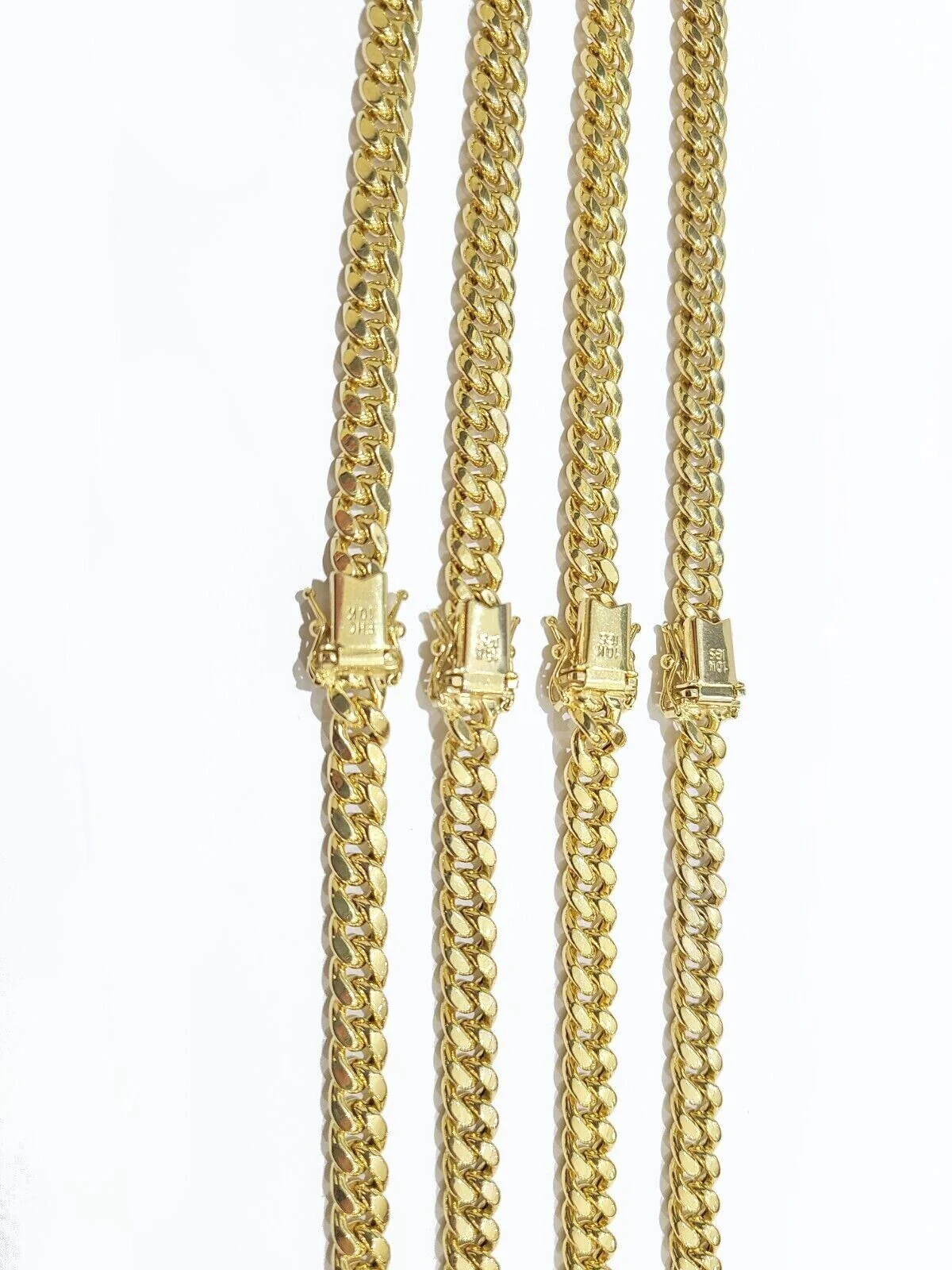 Real 10K Yellow Gold Miami Cuban Chain 8mm Necklace  18-30'' Inches Box 10kt - Image 3