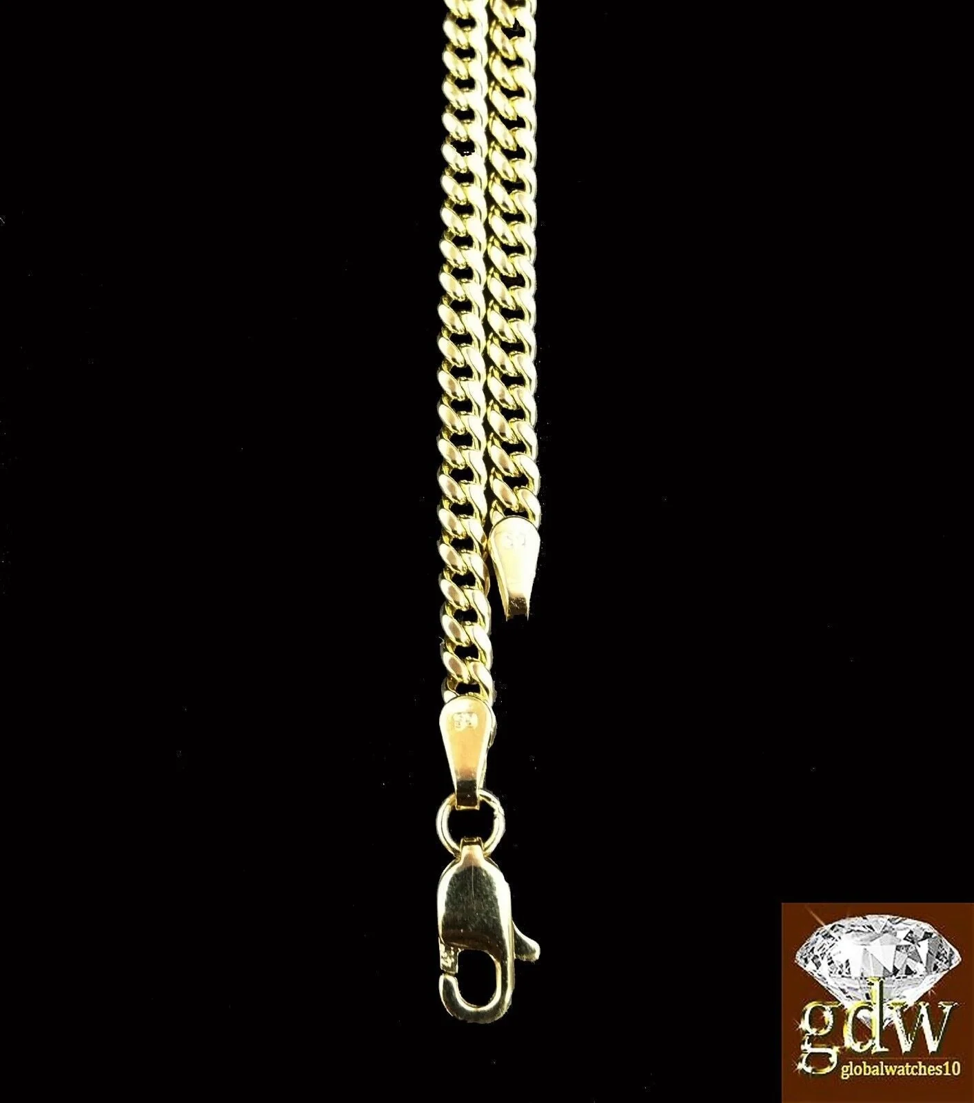 Real 10k Yellow Gold Miami Cuban Chain Necklace 20" 22" 24" 26" Inch Men Women - Image 2