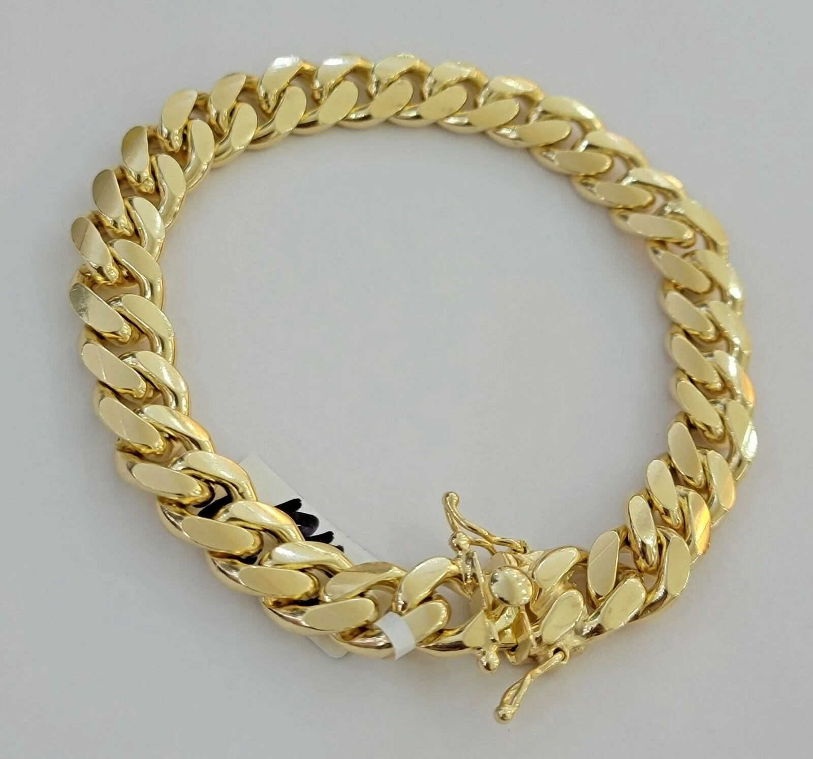Real  10K Yellow Gold Miami Cuban Link Bracelet 11mm "9, Men's 10kt Strong SOLID - Image 4