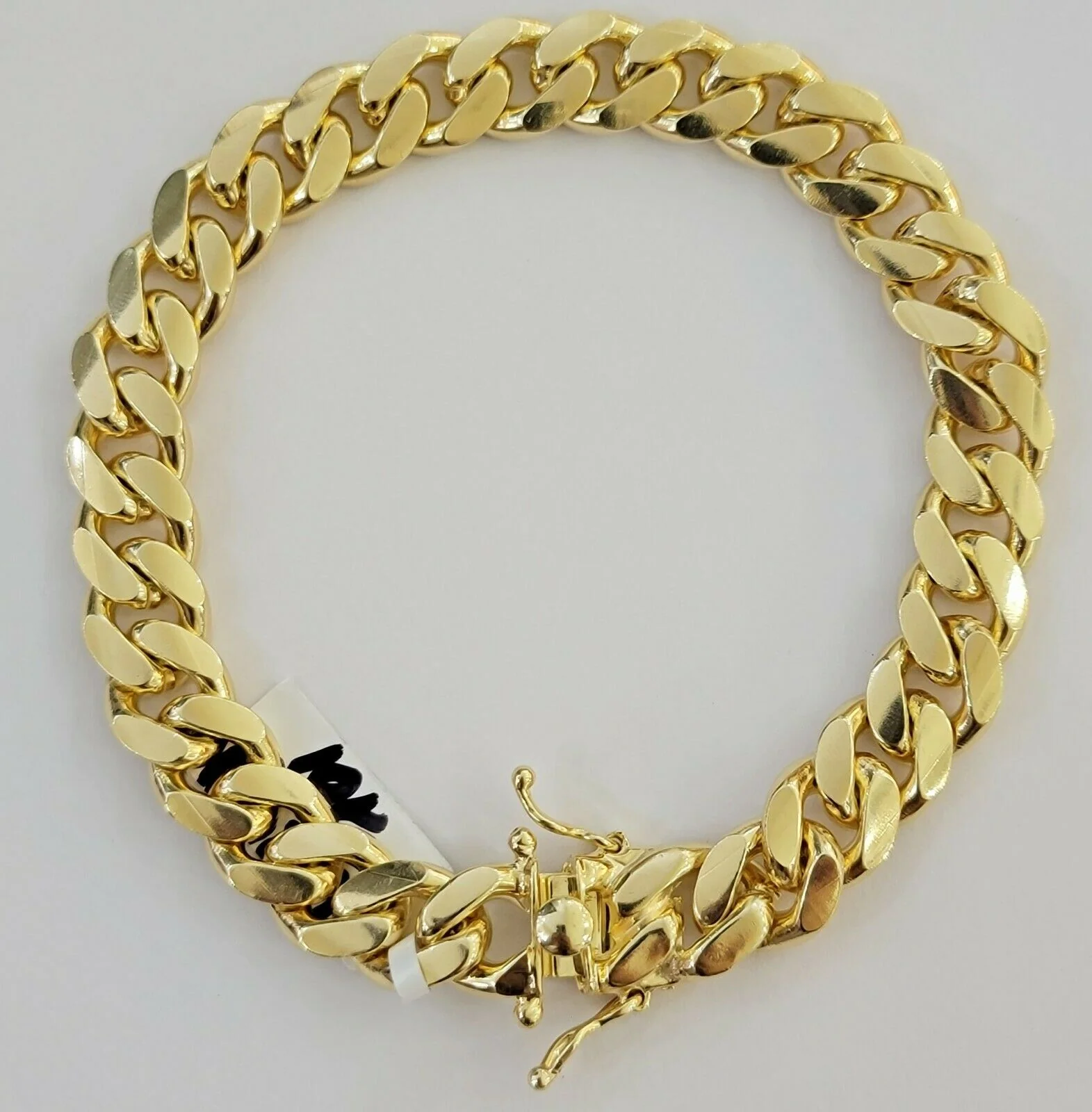 Real  10K Yellow Gold Miami Cuban Link Bracelet 11mm "9, Men's 10kt Strong SOLID - Image 6