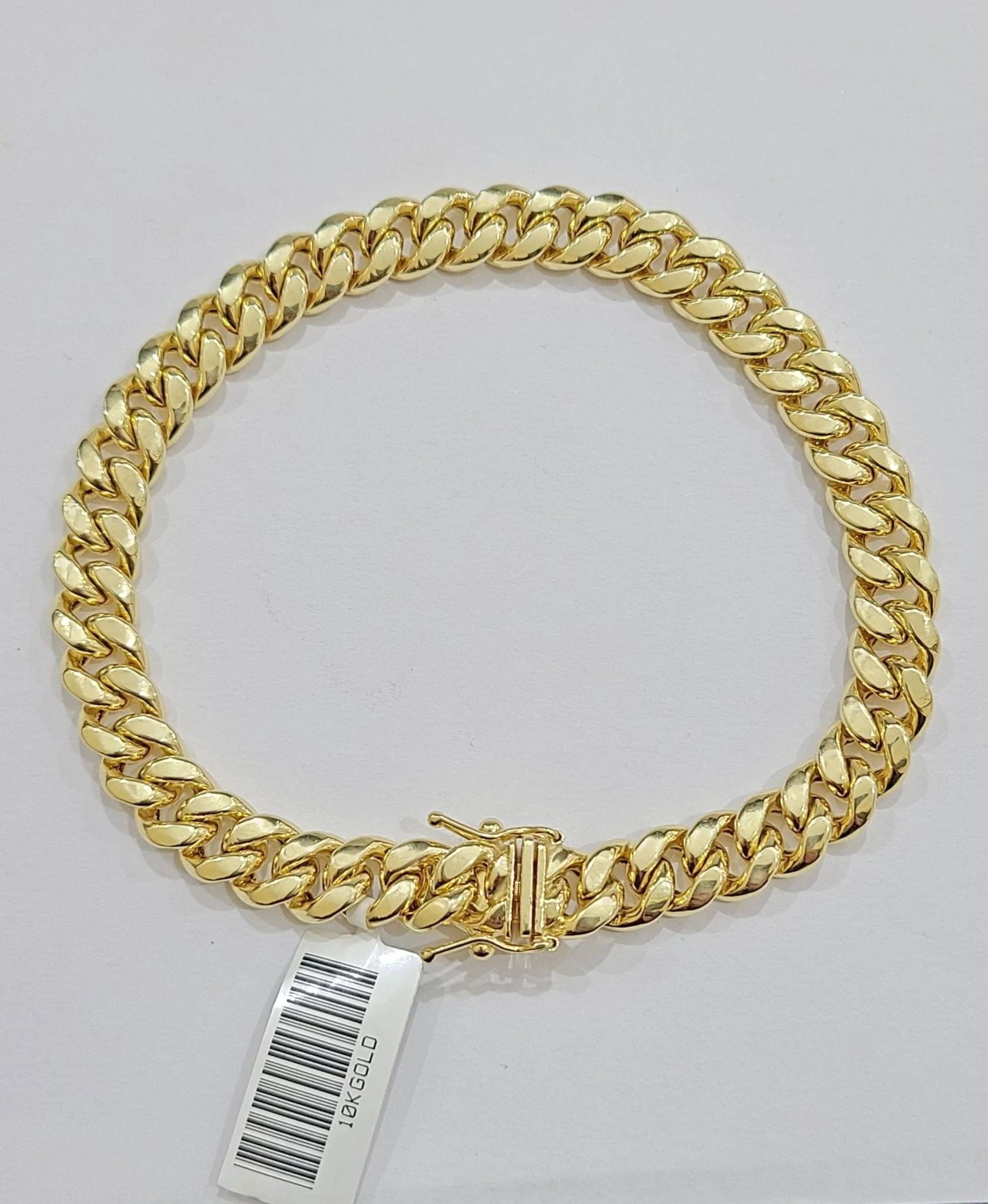 Real 10k Yellow Gold Miami Cuban Link Bracelet 9.5" inch 8mm 10kt Box Lock Men - Image 8