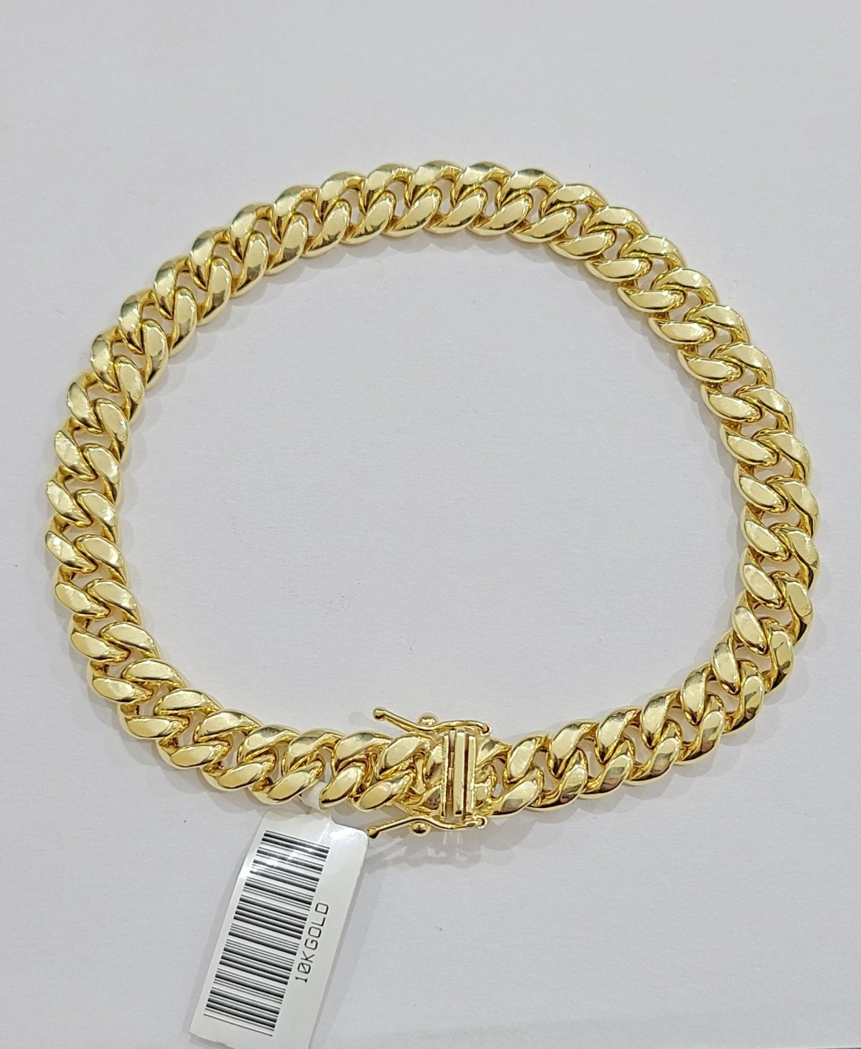 Real 10k Yellow Gold Miami Cuban Link Bracelet 9" inch 8mm 10kt Box Lock Men - Image 3