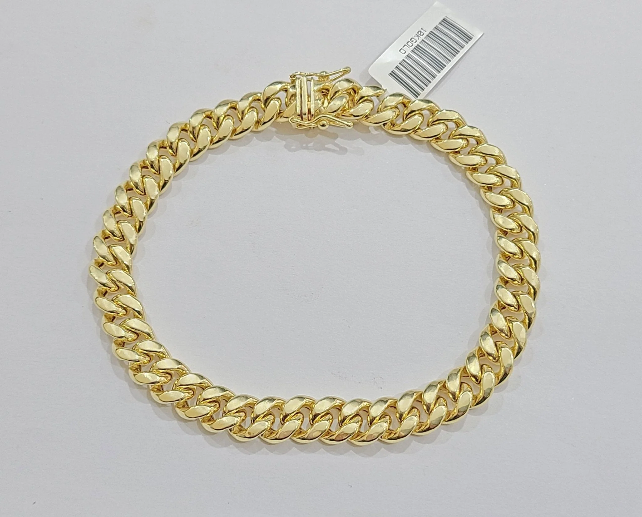 Real 10k Yellow Gold Miami Cuban Link Bracelet 9" inch 8mm 10kt Box Lock Men - Image 3