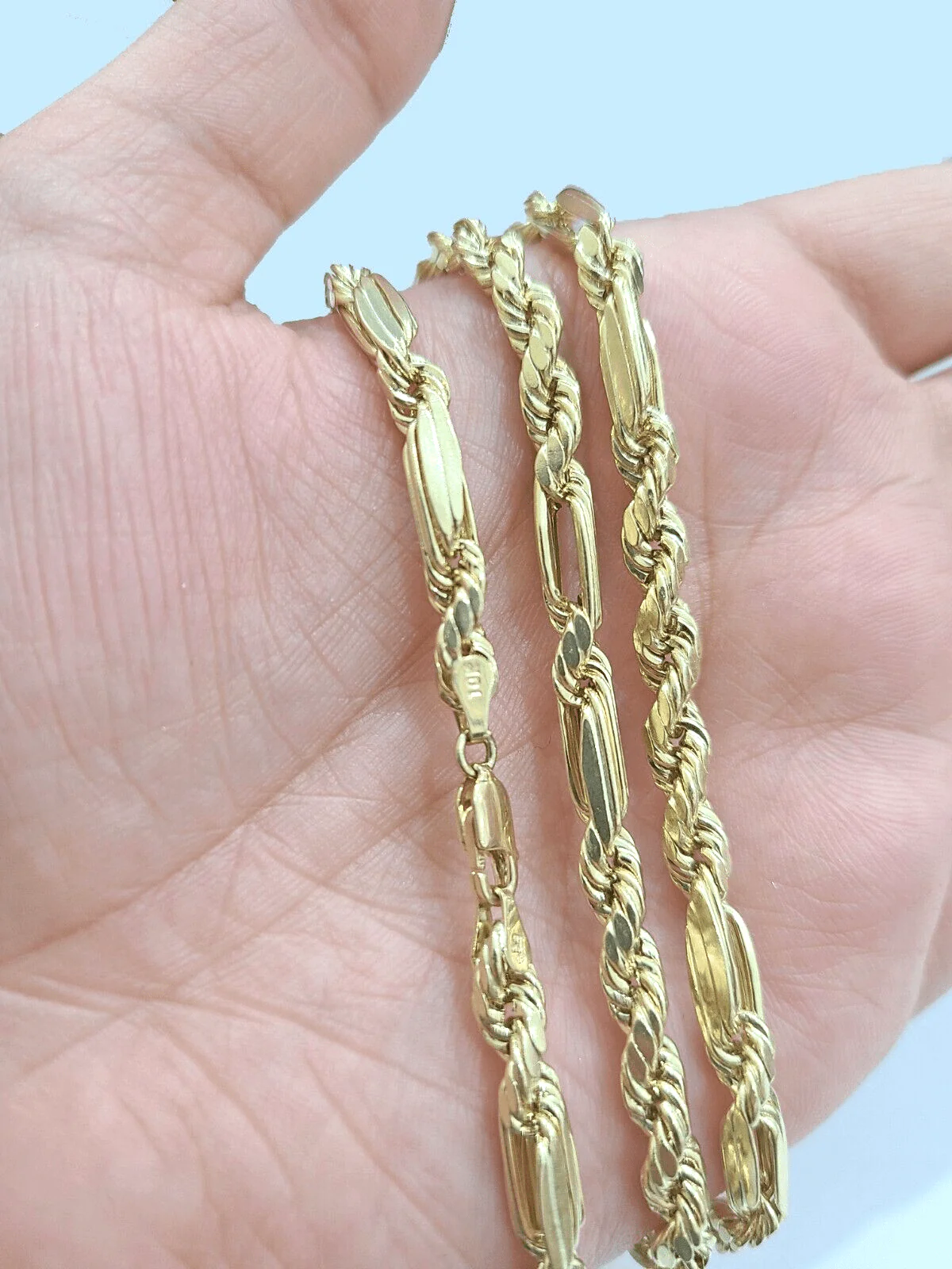 Real 10k Yellow Gold Milano Rope Chain 22 Inch Necklace Lion Head Charm Pendant - Image 7