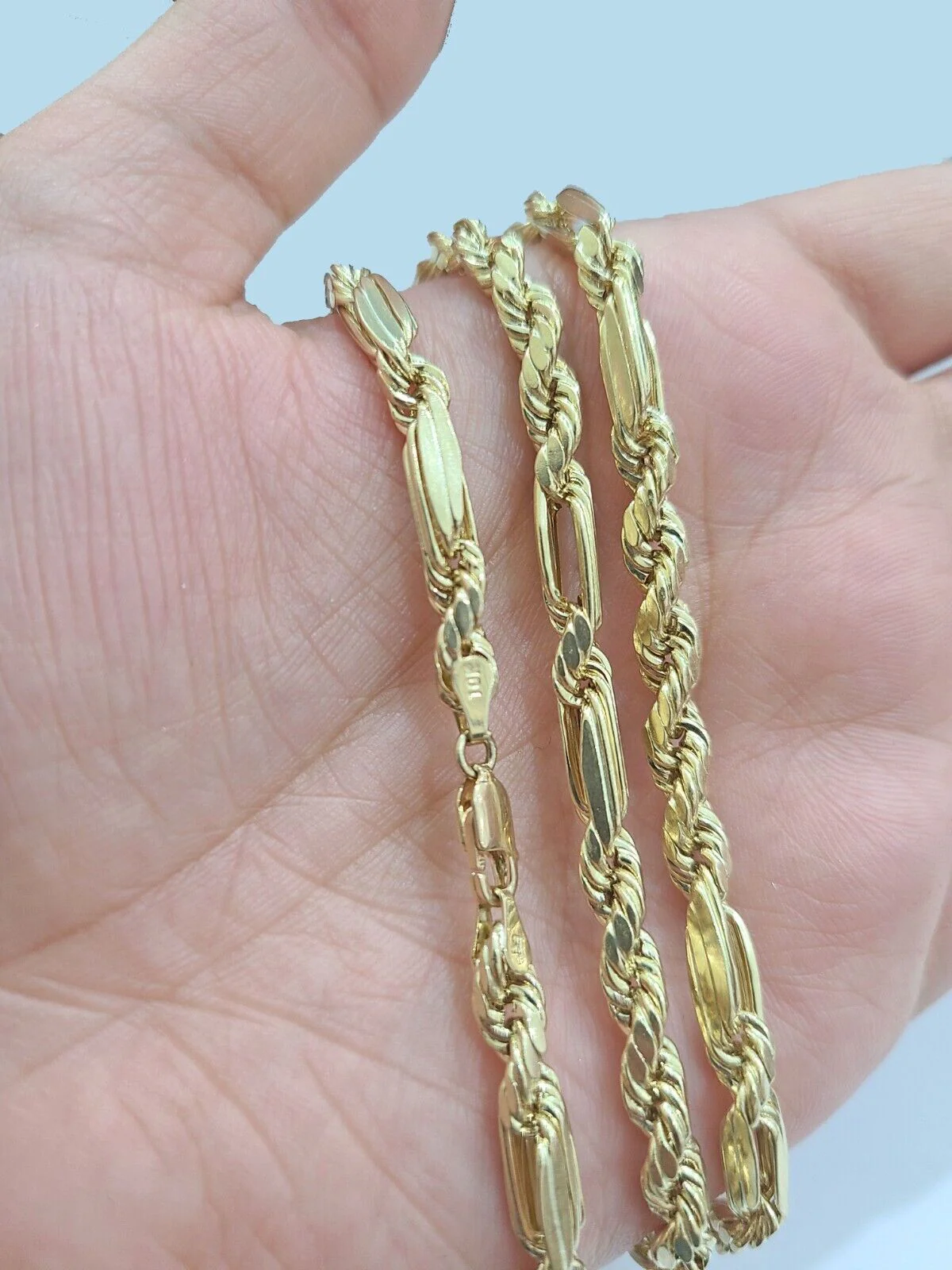 Real 10k Yellow Gold Milano Rope Chain 26''  Necklace Lion Head charm pendant - Image 2