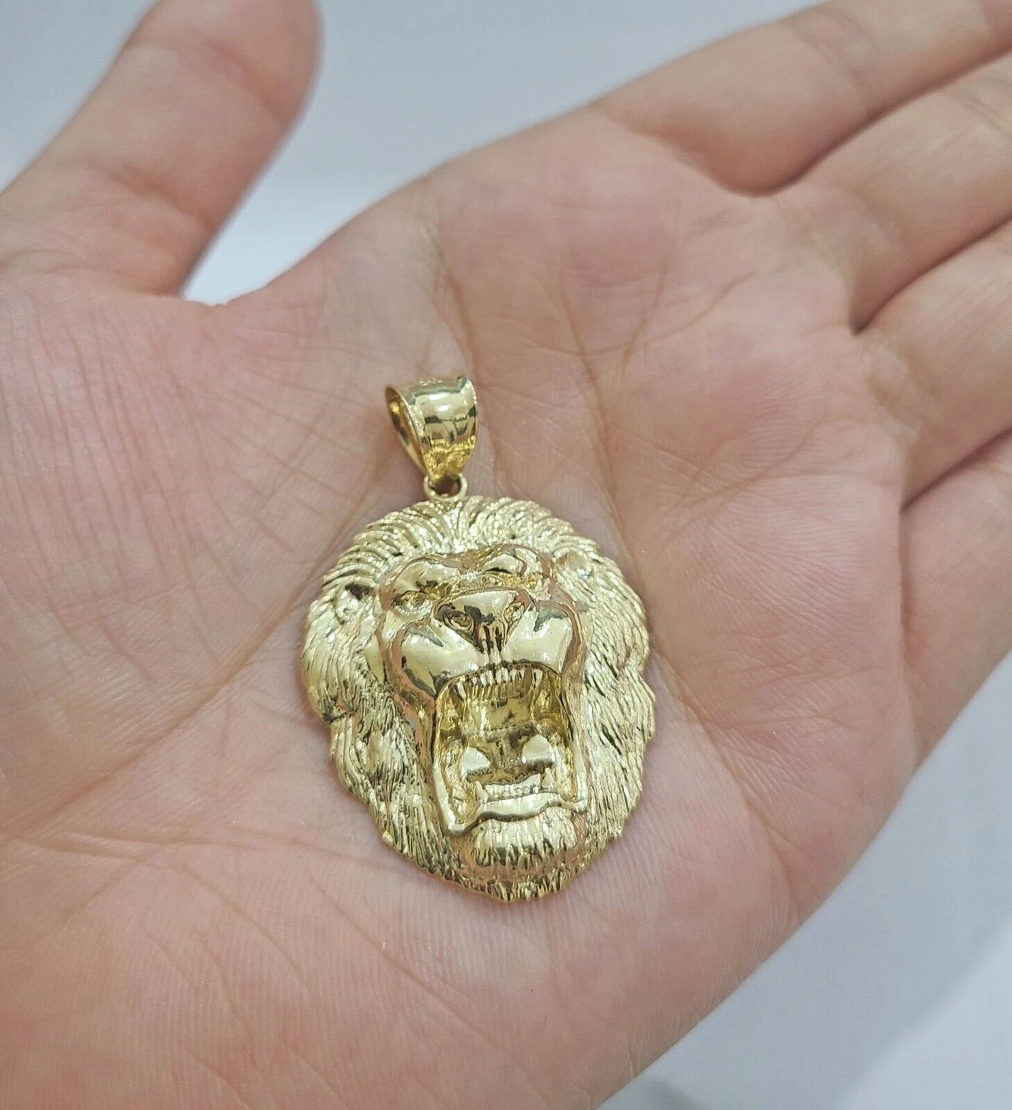 Real 10k Yellow Gold Milano Rope Chain 26''  Necklace Lion Head charm pendant - Image 8