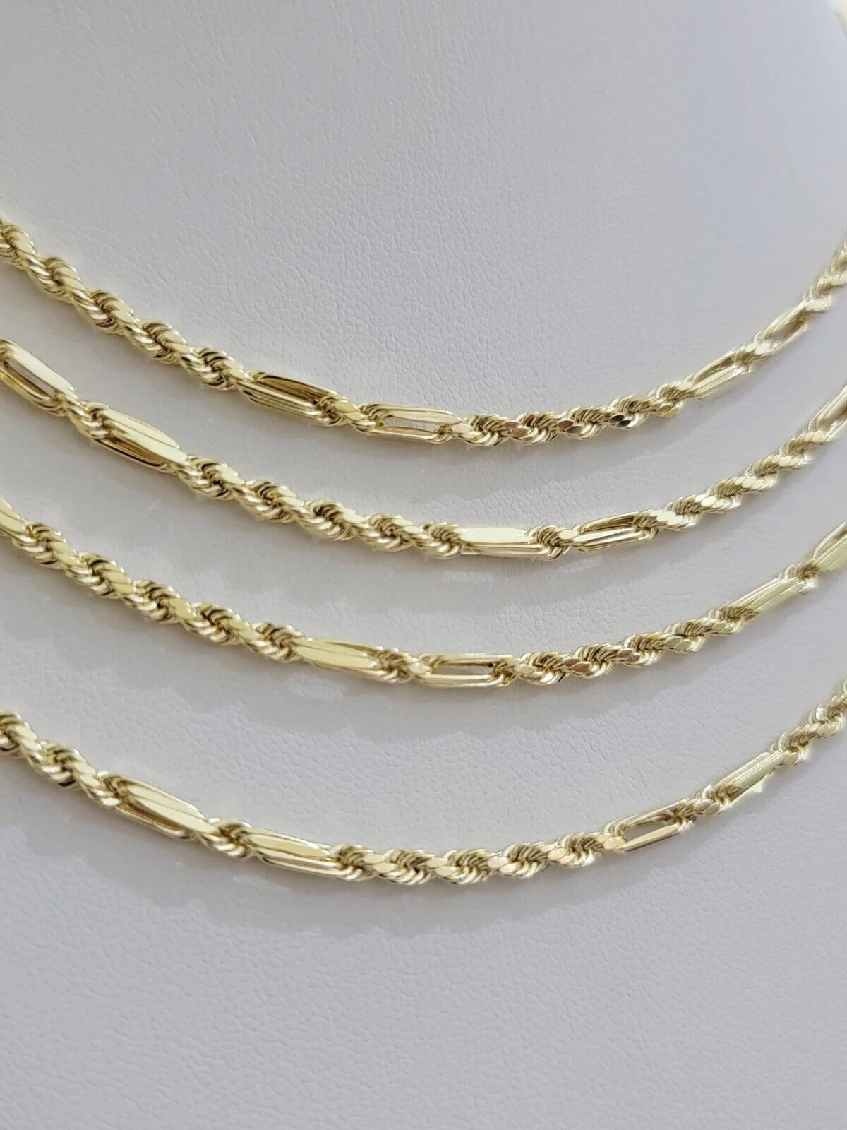 Real 10k Yellow Gold Milano Rope Chain Necklace 18"-24"Inches 3mm 10kt Men Women - Image 4