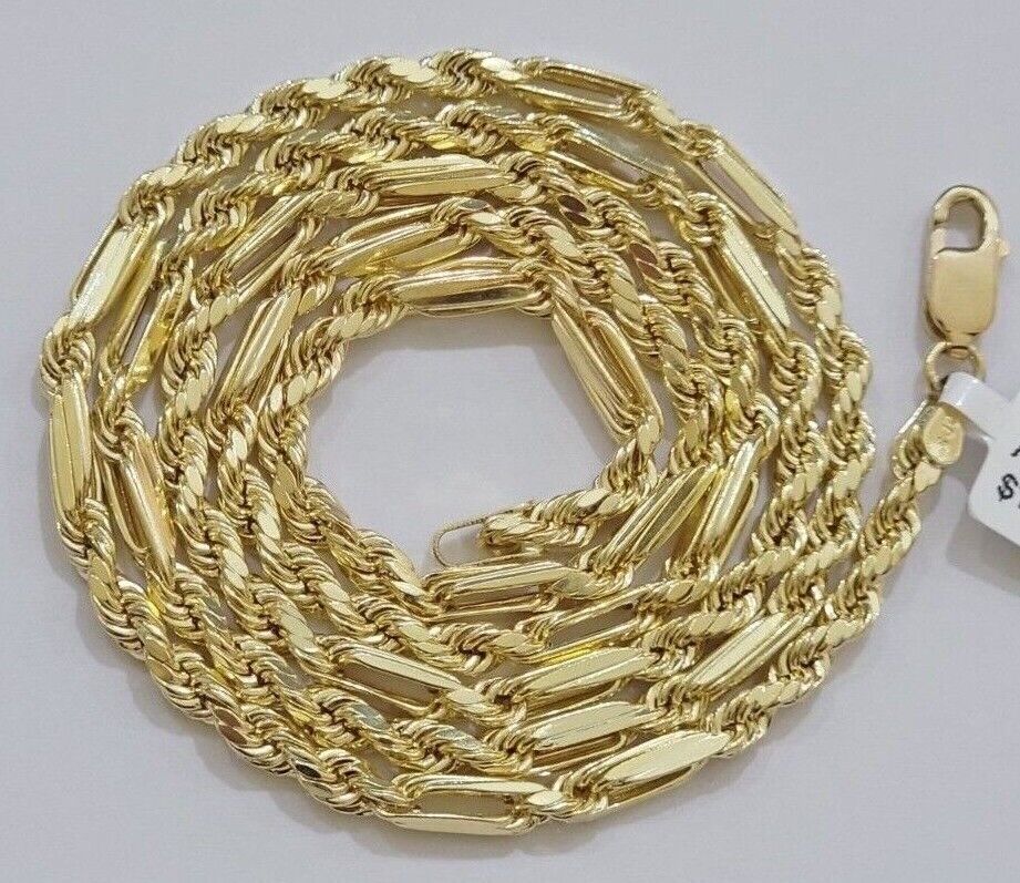 Real 10k Yellow Gold Milano Rope Chain Necklace 18"-24"Inches 3mm 10kt Men Women - Image 5