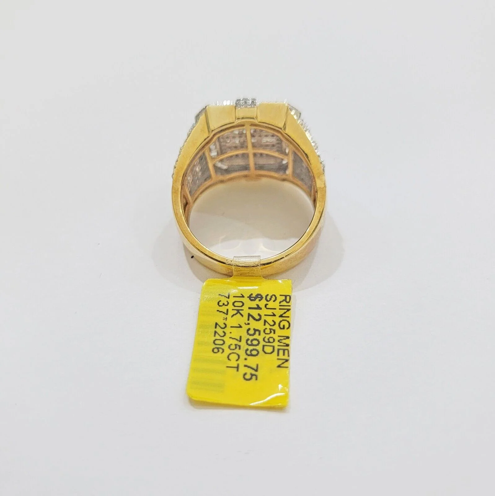 Real 10k Yellow Gold Natural Diamond Men Ring Round Baguette Dia Style Free Ship All Sizes - Image 7