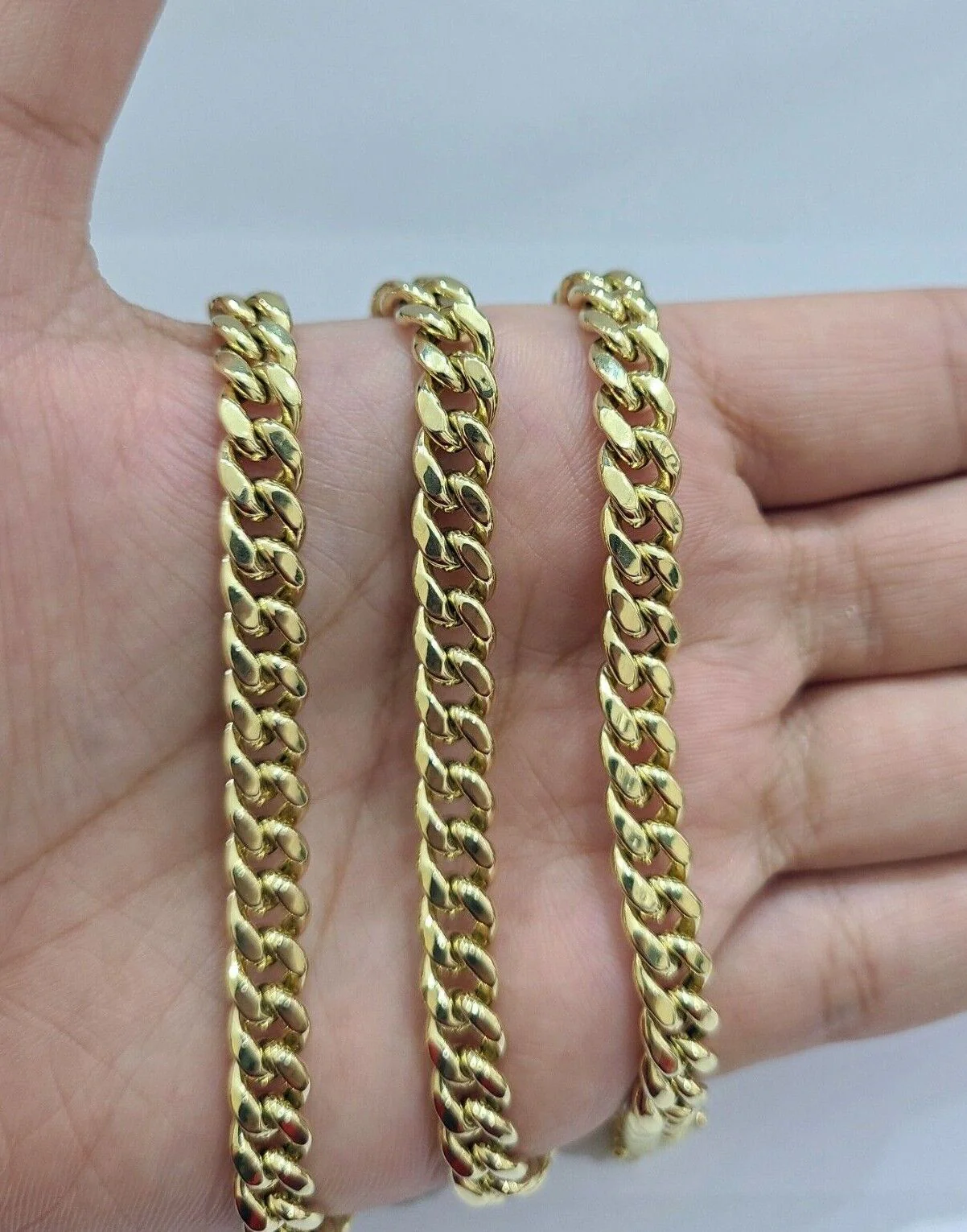 Real 10k Yellow Gold Necklace Miami Cuban Chain 6mm 20" inch 10kt Men's Chain - Image 2