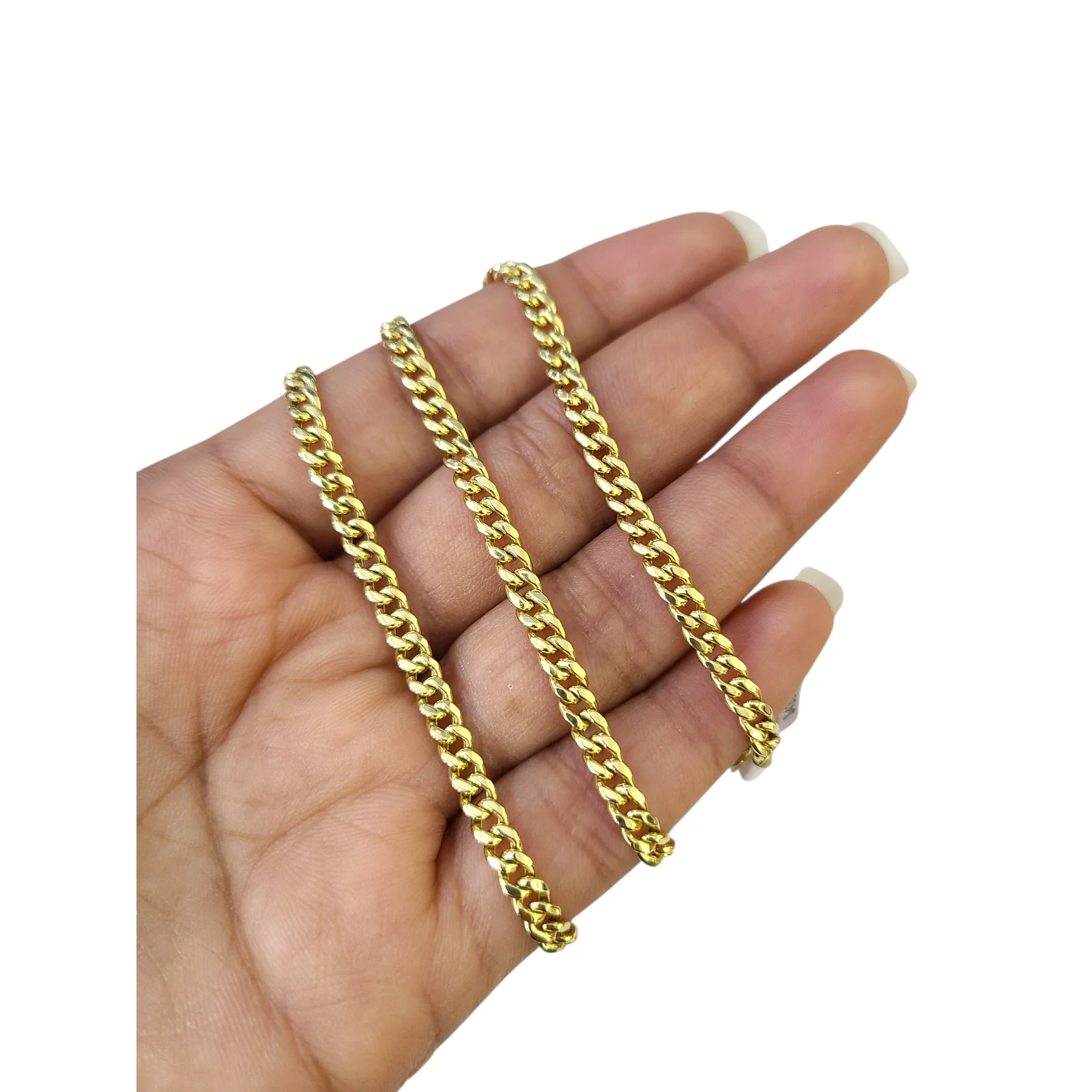 Real 10k Yellow Gold Necklace Miami Cuban Link Chain 18 Inch 2mm 10KT - Image 2