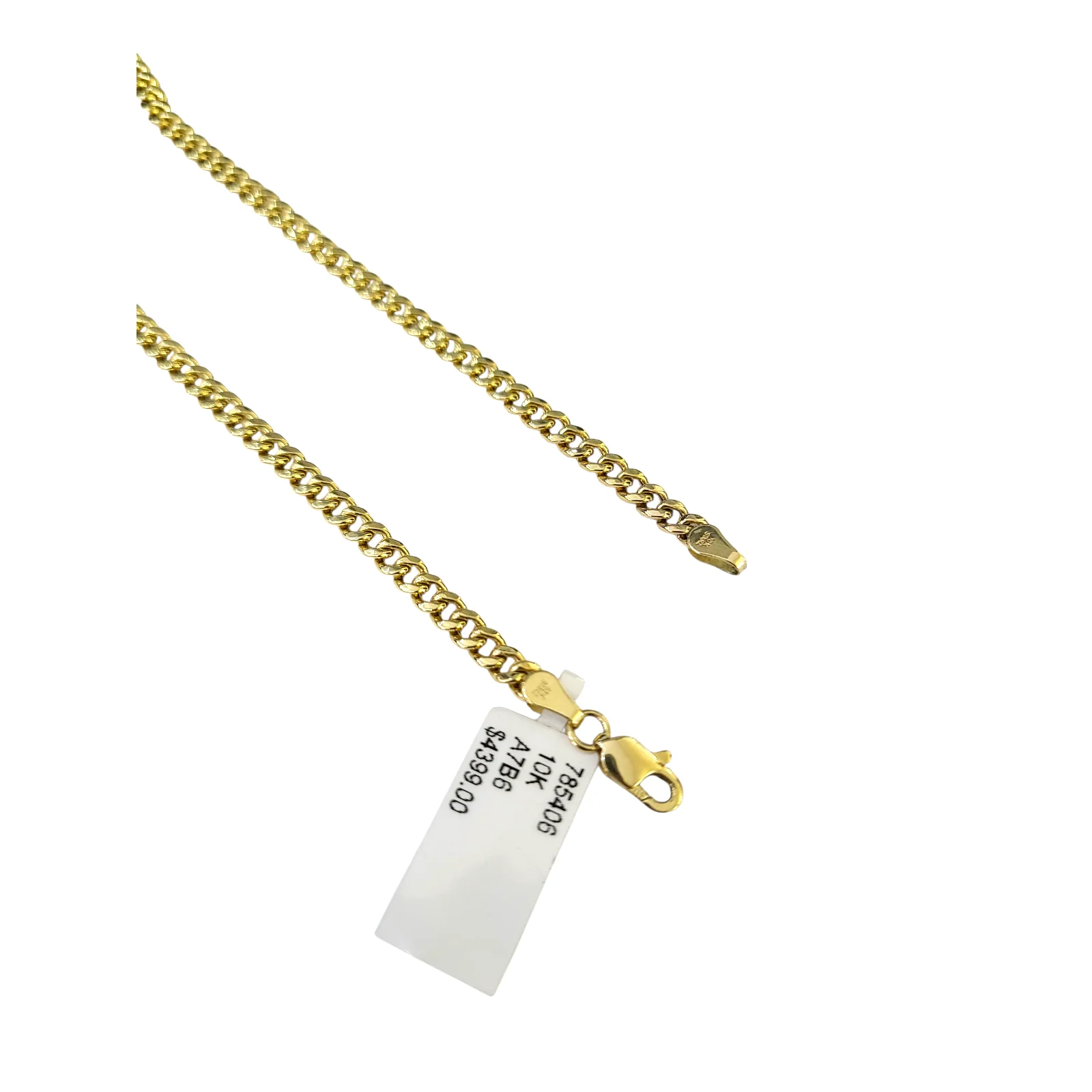 Real 10k Yellow Gold Necklace Miami Cuban Link Chain 18 Inch 2mm 10KT - Image 3