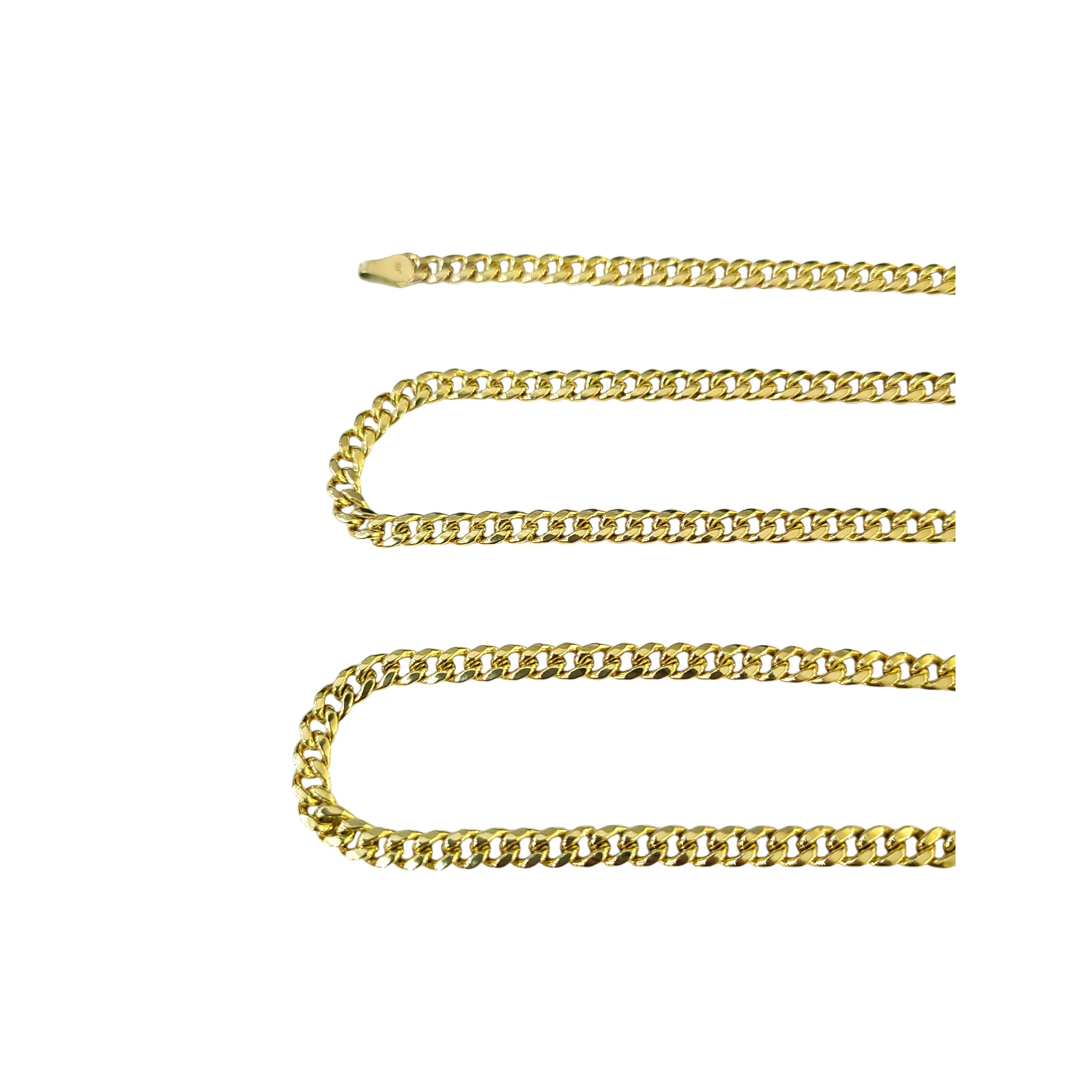 Real 10k Yellow Gold Necklace Miami Cuban Link Chain 18 Inch 2mm 10KT - Image 4
