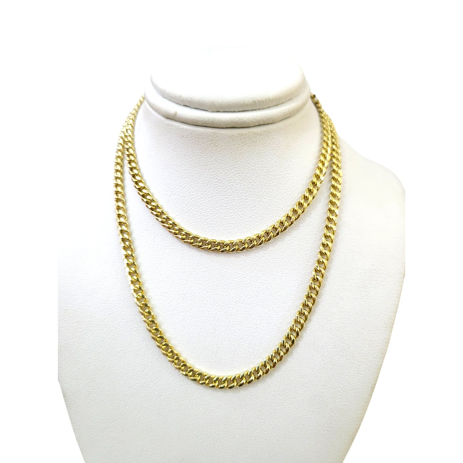 Real 10k Yellow Gold Necklace Miami Cuban Link Chain 18 Inch 2mm 10KT - Image 6