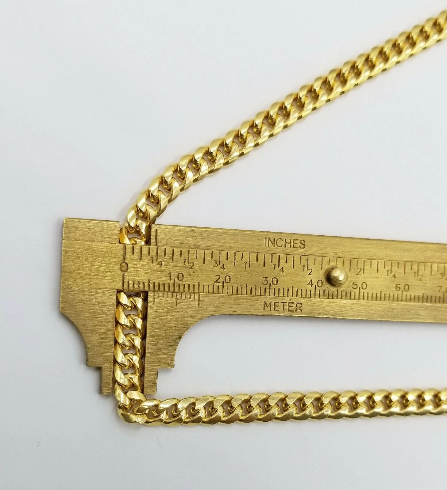 Real 10k Yellow Gold necklace Miami Cuban Link Chain 6mm Mens 10kt 24" Box Lock - Image 2
