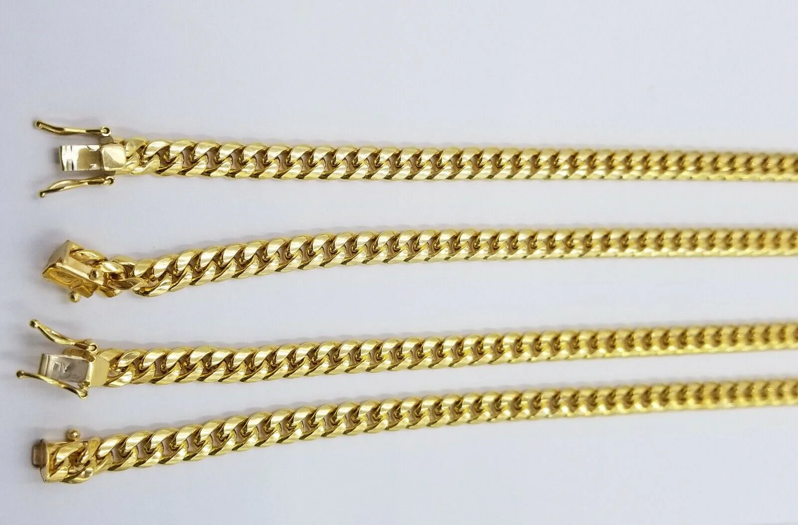 Real 10k Yellow Gold necklace Miami Cuban Link Chain 6mm Mens 10kt 24" Box Lock - Image 4