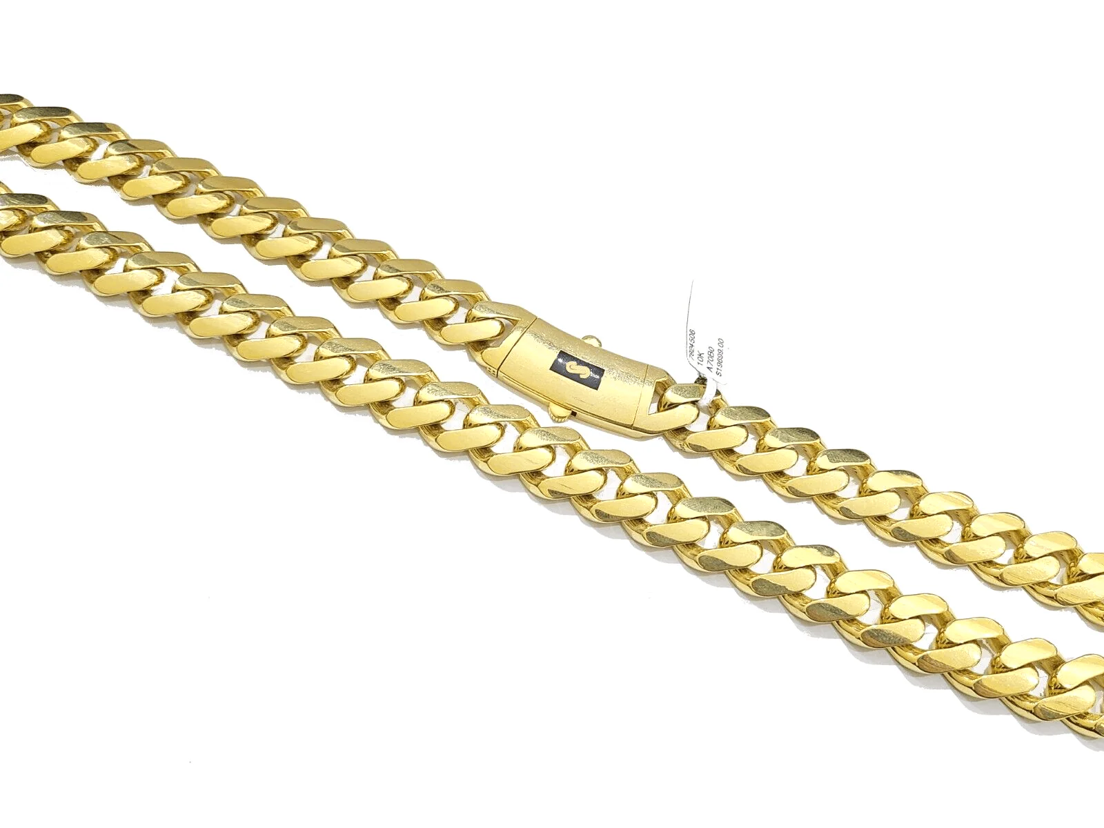 Real 10k Yellow Gold Necklace Monaco Chain  15mm 30" inch 10kt Unisex Chain - Image 3