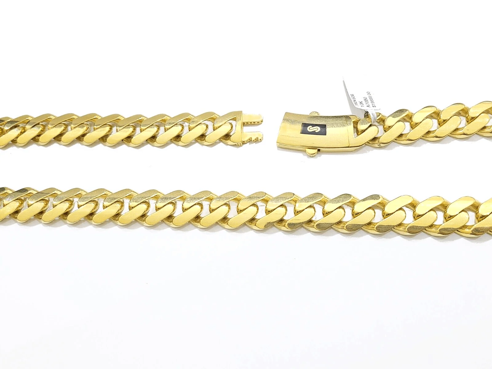 Real 10k Yellow Gold Necklace Monaco Chain  15mm 30" inch 10kt Unisex Chain - Image 5