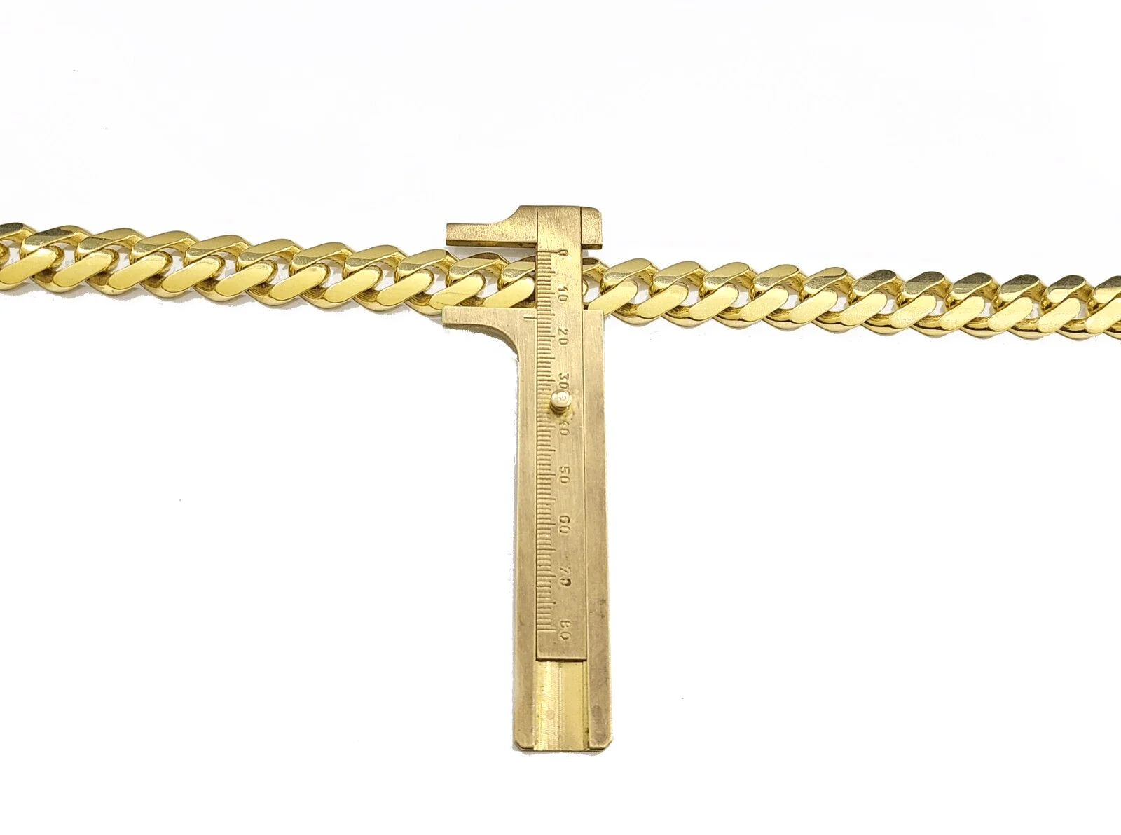 Real 10k Yellow Gold Necklace Monaco Chain  15mm 30" inch 10kt Unisex Chain - Image 6
