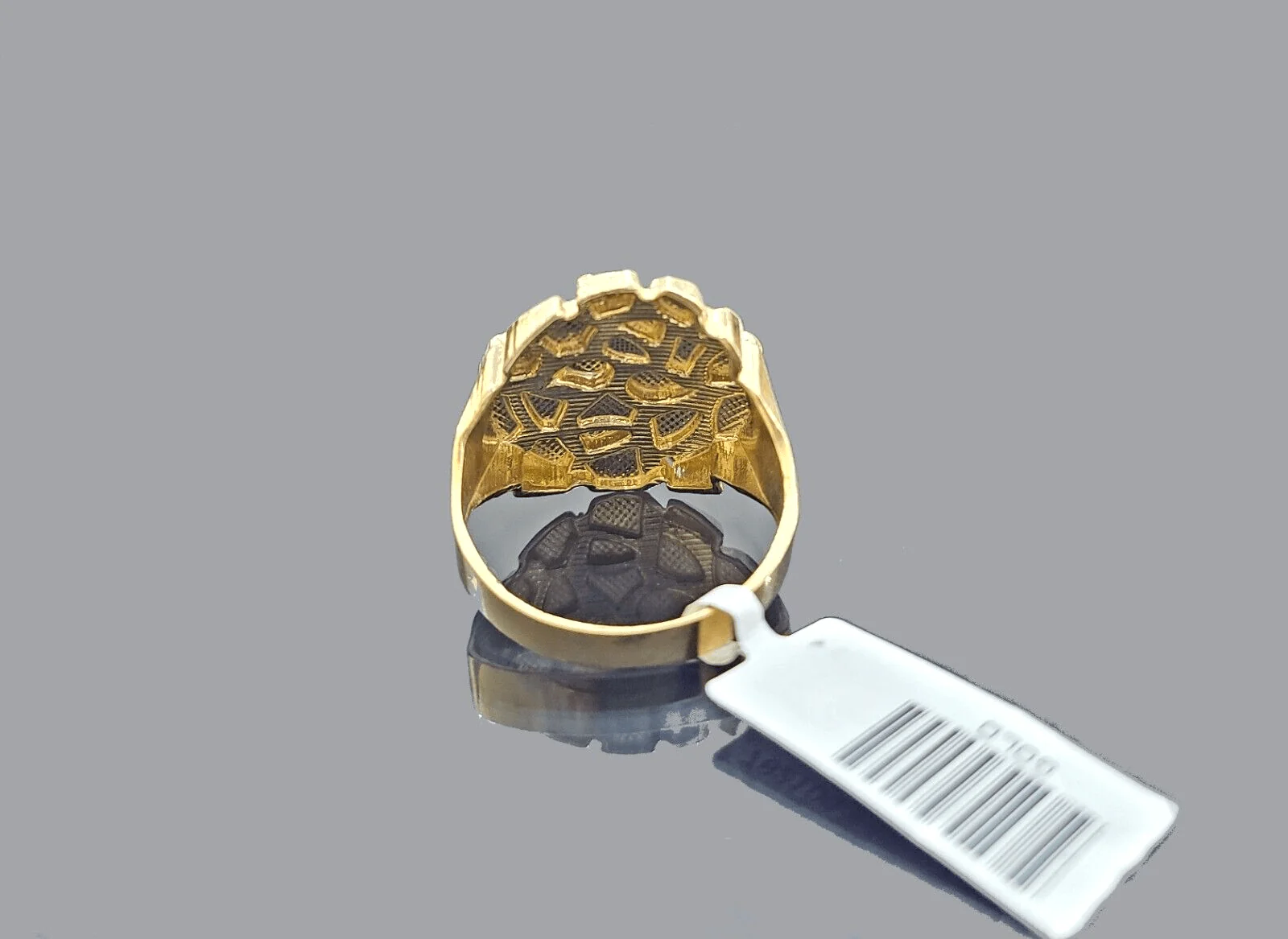 Real 10k Yellow Gold Nugget Ring Band Ring Sizes 6,7,8,9,10,11 & 12 - Image 4