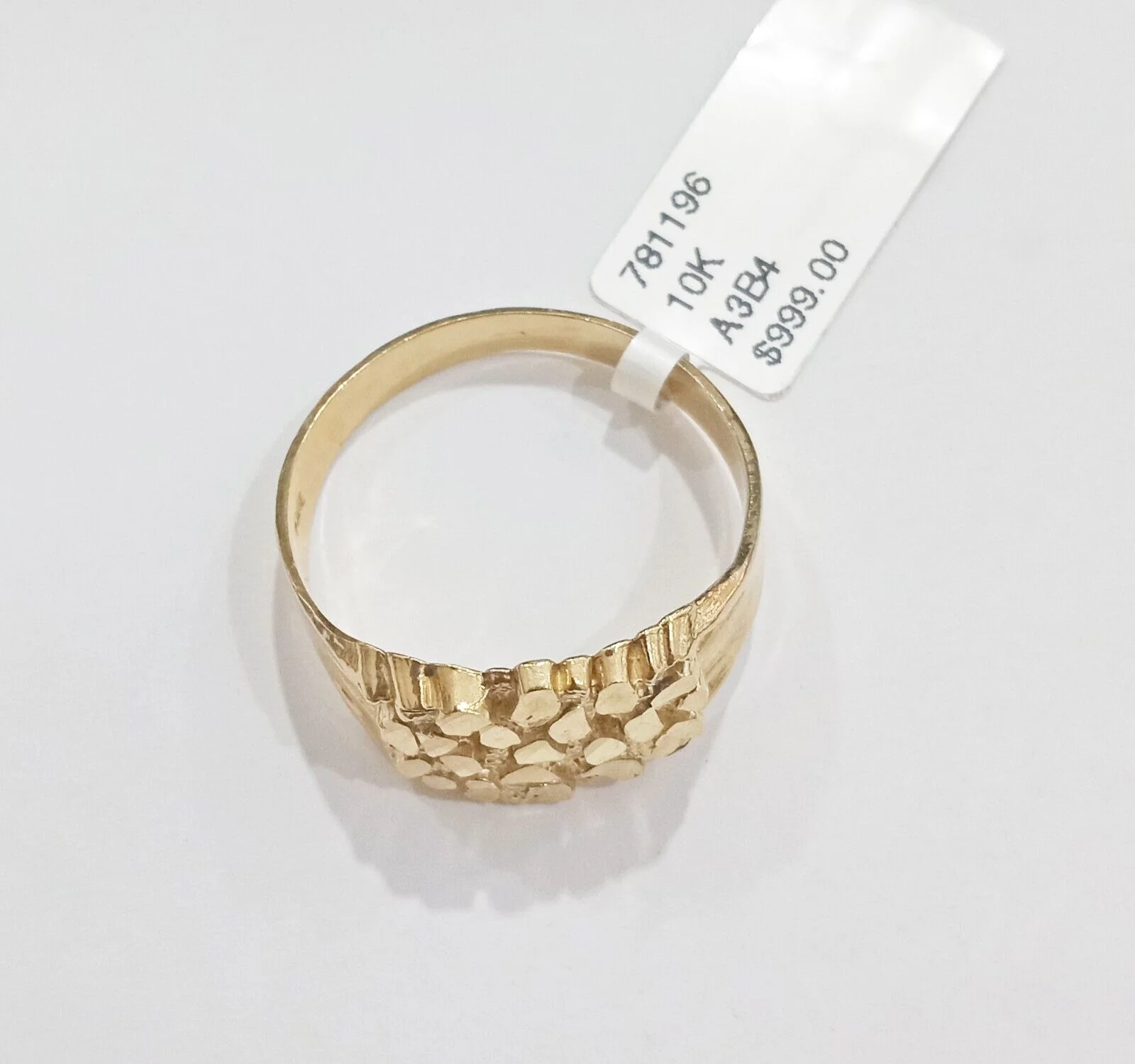 Real 10k Yellow Gold Nugget Ring Band All Sizes 10kt gold Casual  Pinky - Image 4